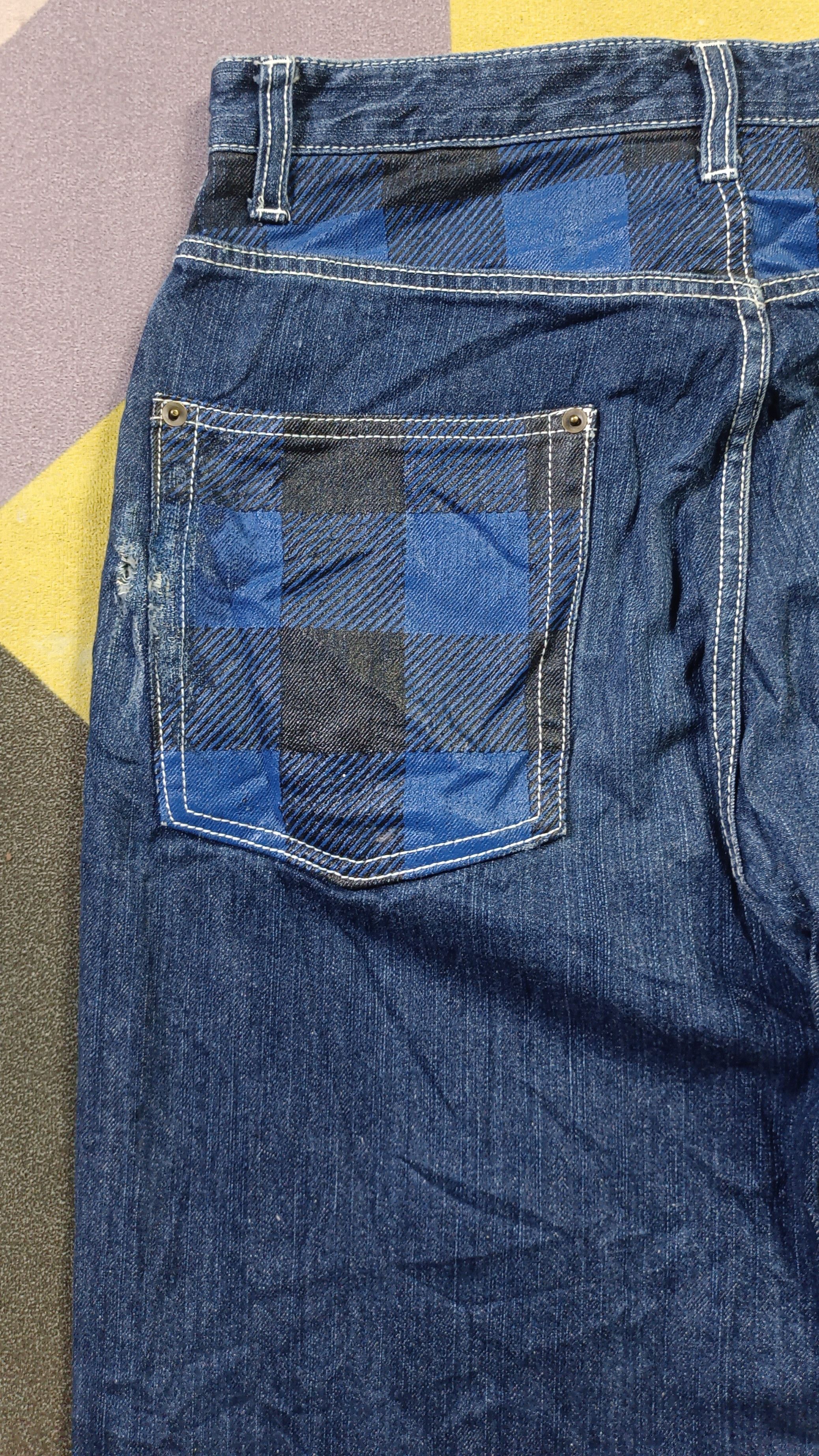 Japanese Brand Nakane Yasu Blok Design Denim style Travis Scott Size US 32 / EU 48 - 8 Thumbnail