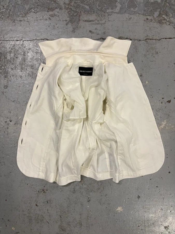 Emporio Armani 2010s Emporio Armani White Buttoned Multi-Pocket Blazer Jacket Size M / US 6-8 / IT 42-44 - 7 Thumbnail