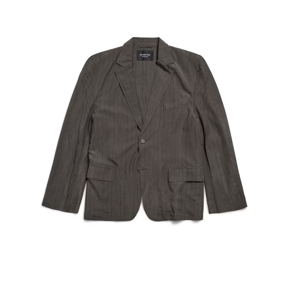 Balenciaga o1w1db10126 Tailored Jacket in Dark Grey Size US M / EU 48-50 / 2 - 1 Thumbnail