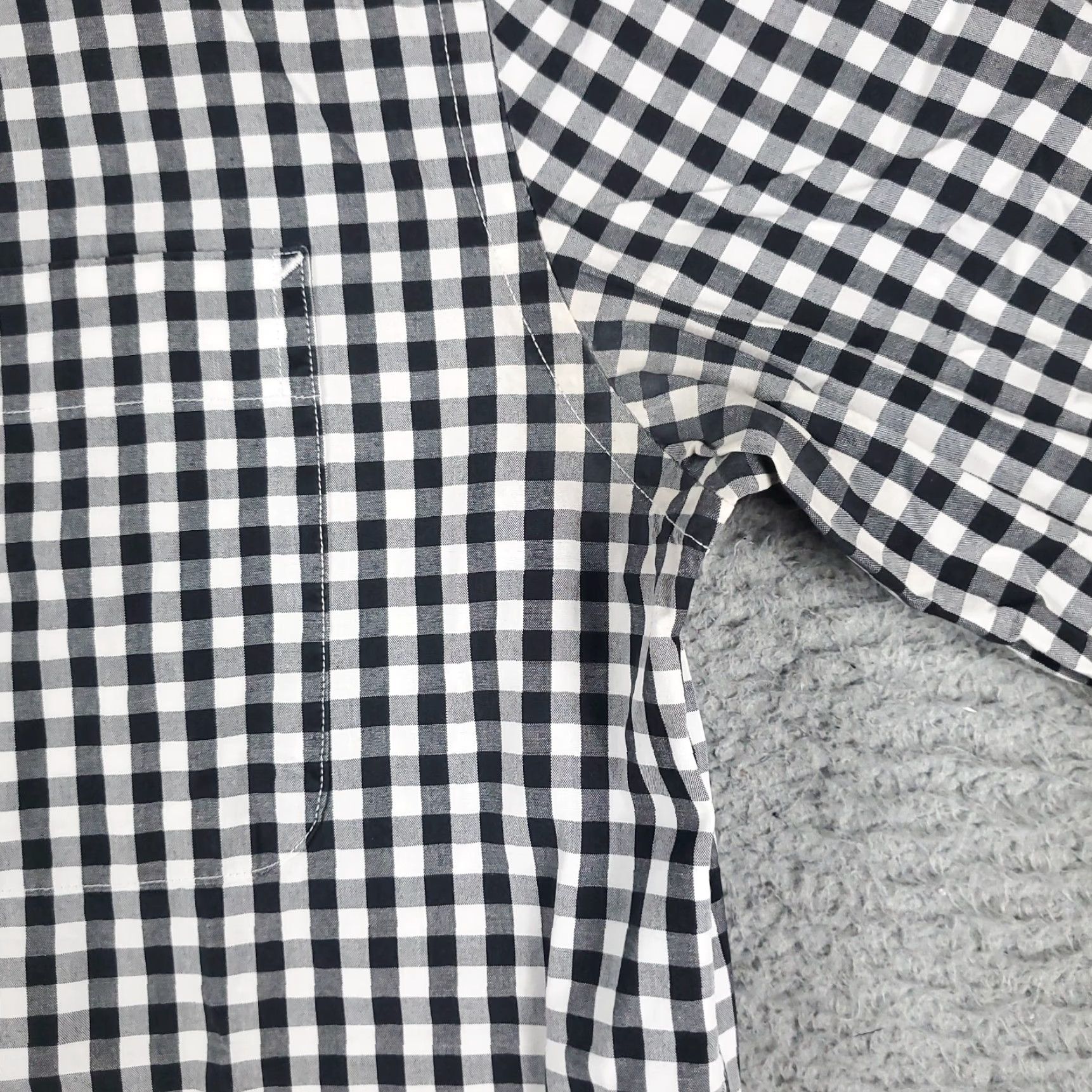 Tommy Hilfiger Tommy Hilfiger Dress Shirt Mens 16 Black Check Long Sleeve Button Up Size 42R - 4 Thumbnail