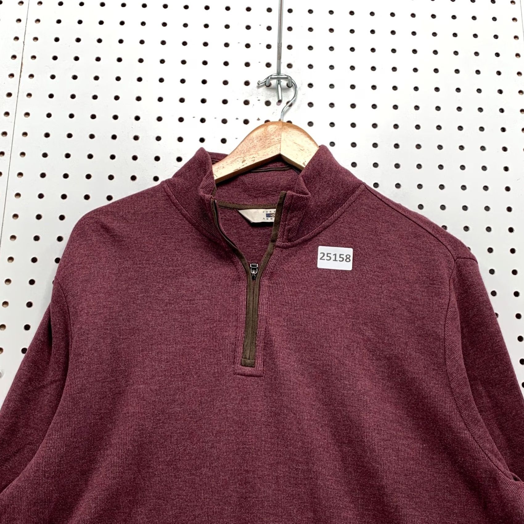 Joseph Abboud Joseph Abboud Mens Sweater 1/4 Zip Pullover Red Long Sleeve Knit Mock Neck L Adult Large Size US L / EU 52-54 / 3 - 3 Thumbnail