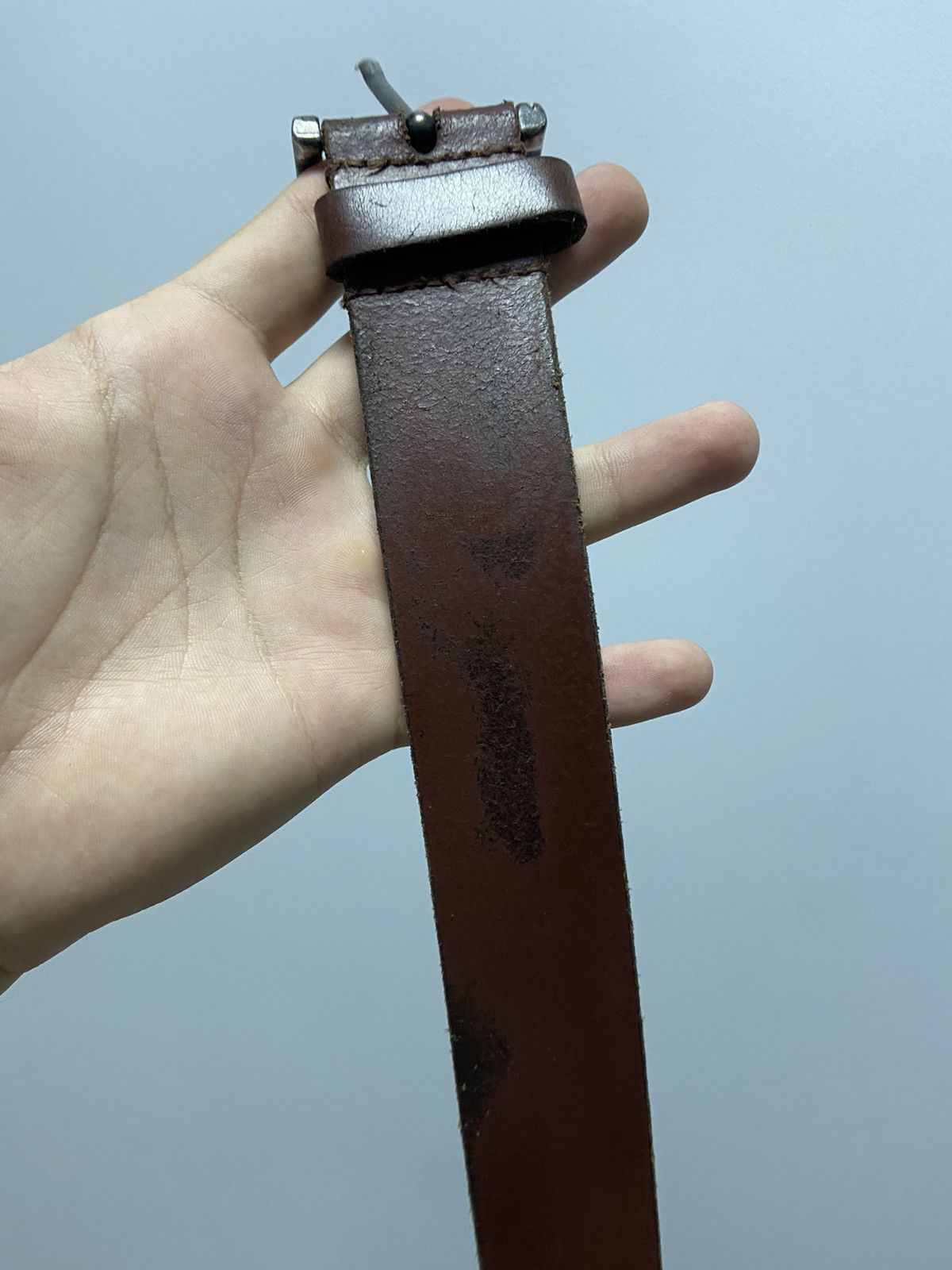 Diesel × Vintage Diesel Belt Vintage 100% Leather Avant Garde Y2K Style Logo Size ONE SIZE - 9 Thumbnail