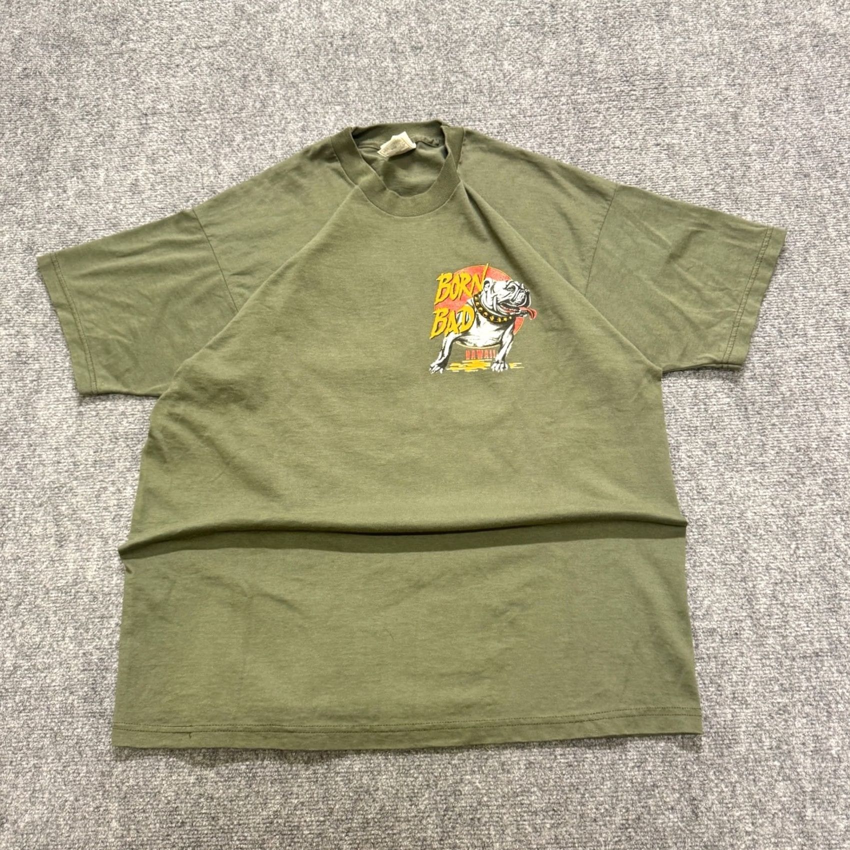 Fruit Of The Loom VINTAGE Pitbulls Hawaii T-Shirt Men's XL Fruit Of The Loom Green Shirt Size US XL / EU 56 / 4 - 3 Thumbnail