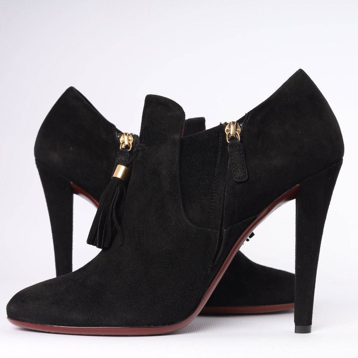 Gucci Gucci Black Suede Mischa Ankle Boots Tassel Size US 10 / IT 40 - 9 Thumbnail
