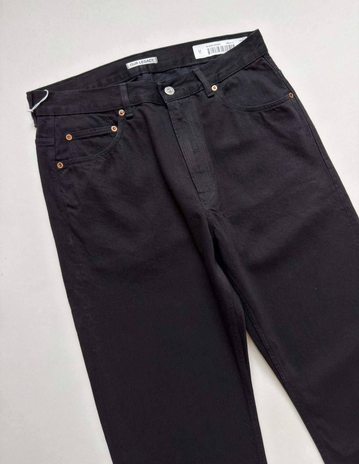 Our Legacy Washed Black Denim ‘Second Cut’ Jeans Size US 34 / EU 50 - 9 Thumbnail