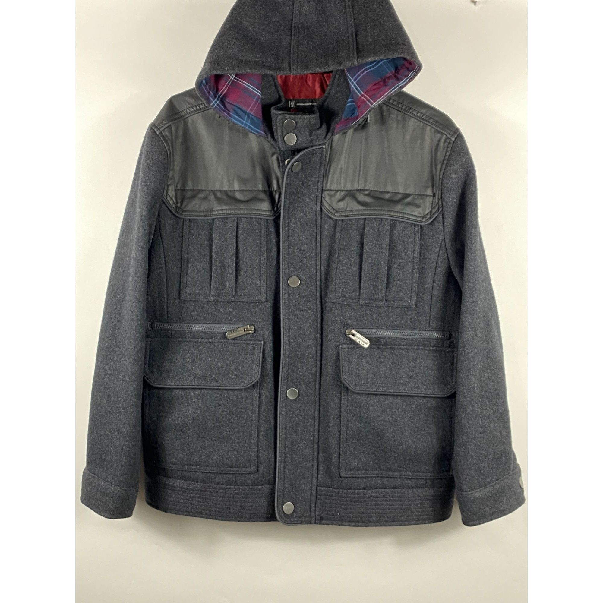 Other INC International Concept Wool Blend Zip Snap Lined Hooded J Size US L / EU 52-54 / 3 - 1 Thumbnail