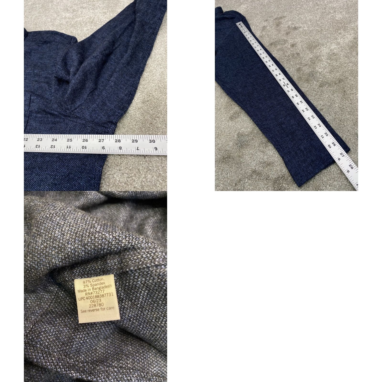 Apt. 9 Apt.9 Shirt Long Sleeve Men's 2XL Blue Solid Button-Down Collared Casual Travel Regular Fit Shirt Mens Size US XXL / EU 58 / 5 - 8 Thumbnail