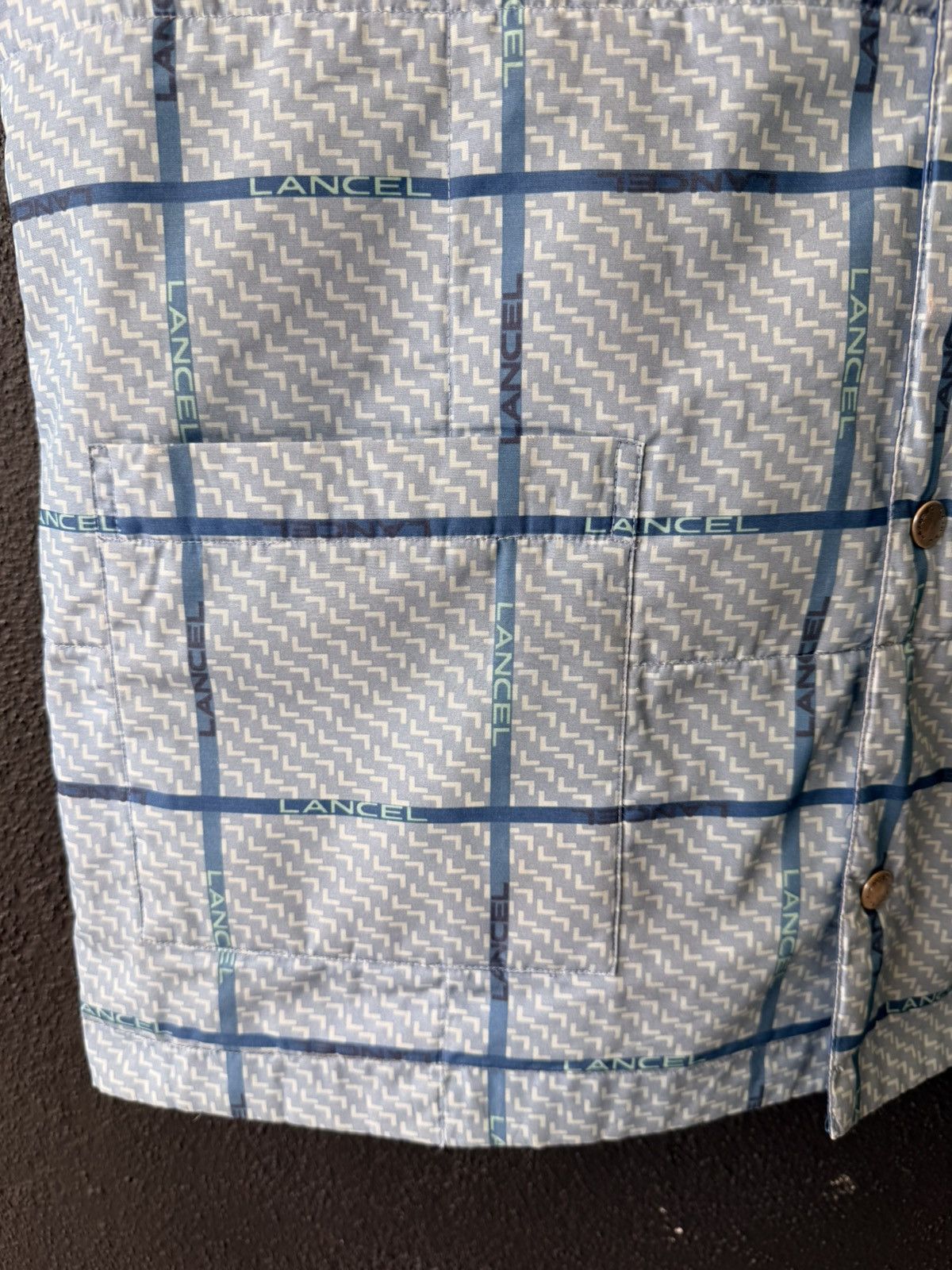Lancel Rare LANCEL Vintage Down-Filled Logo Plaid Quilted Vest Size US L / EU 52-54 / 3 - 5 Thumbnail