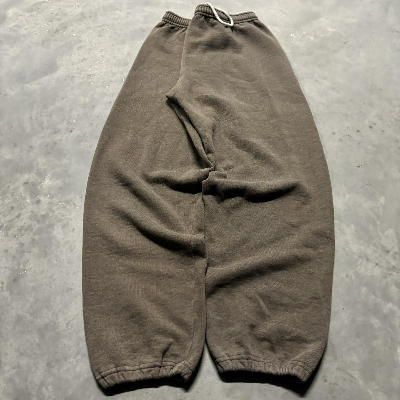 Japanese Brand × Vintage Crazy Vintage 90s Faded Brown Made In USA Essential Sweatpants! Size US 28 / EU 44 - 3 Thumbnail