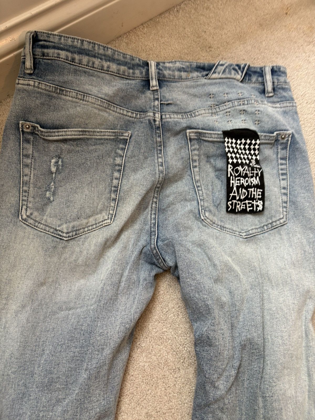 Ksubi Ksubi Chitch Punk Blue Thrashed Denim Size US 33 - 4 Thumbnail