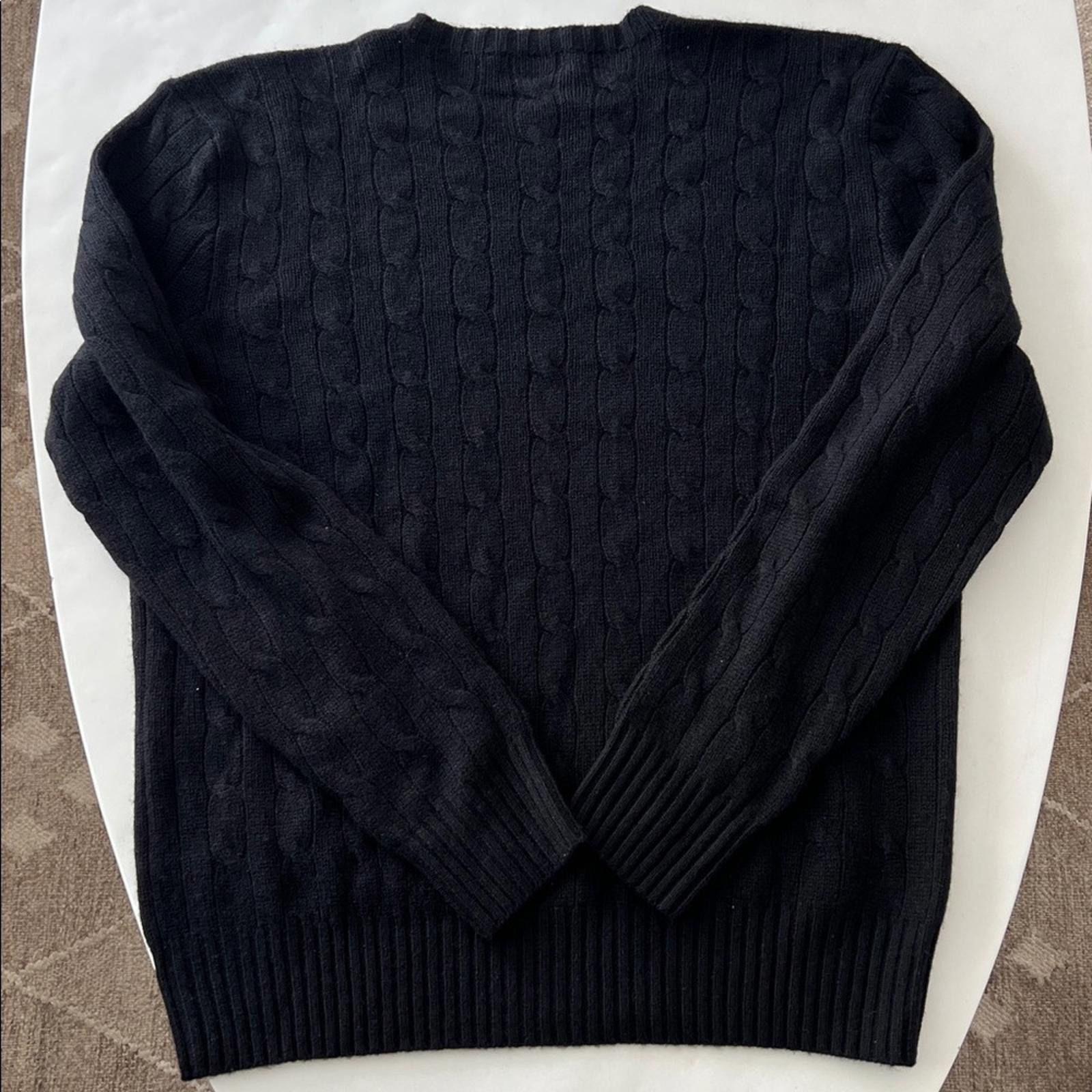 Polo Ralph Lauren Vintage Polo Ralph Lauren Black Cashmere Knit Sweater XL Size US XL / EU 56 / 4 - 5 Thumbnail