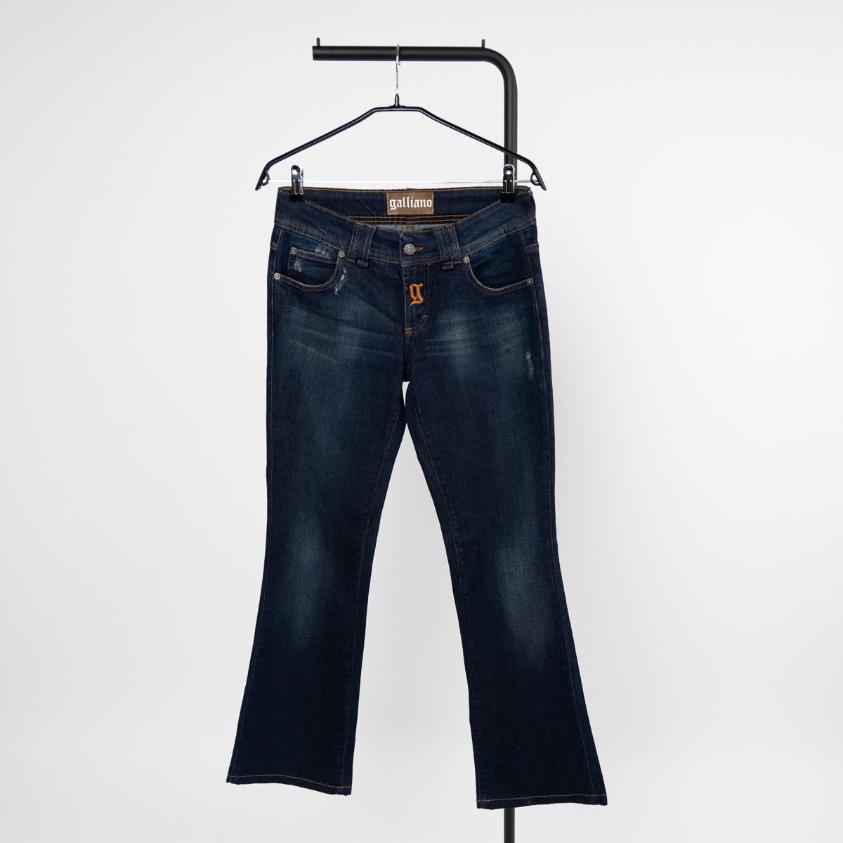 John Galliano John Galliano Womens Bootcut Jeans Dark Wash Italia Denim Size 28" / US 6 / IT 42 - 1 Thumbnail