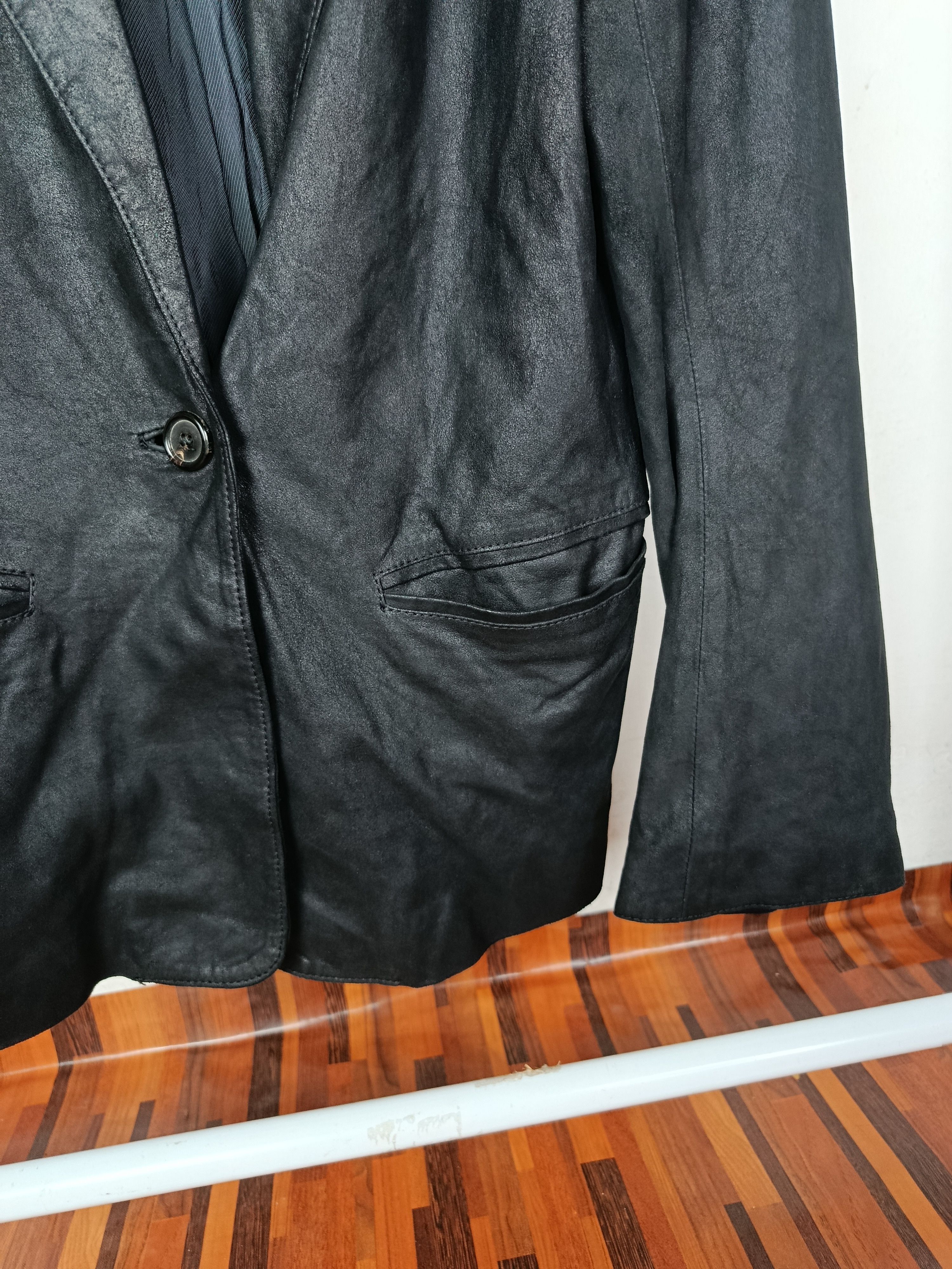 Ann Demeulemeester Vintage 00s Ann Demeulemeester Leather Blazer Size M / US 6-8 / IT 42-44 - 3 Thumbnail