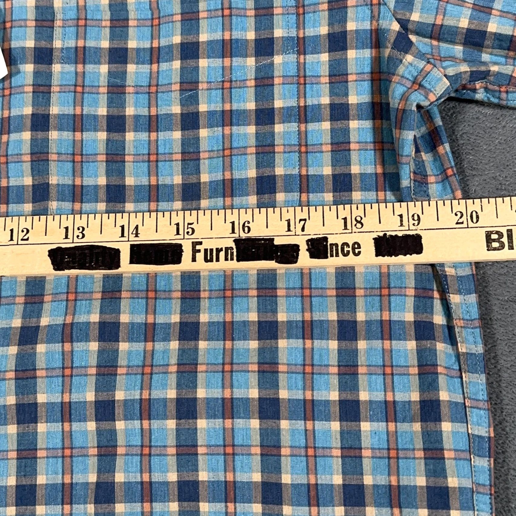 J.Crew VINTAGE J.CREW Shirt Mens Medium Blue Plaid Slim Stretch Button-Down Casual Size US M / EU 48-50 / 2 - 7 Thumbnail