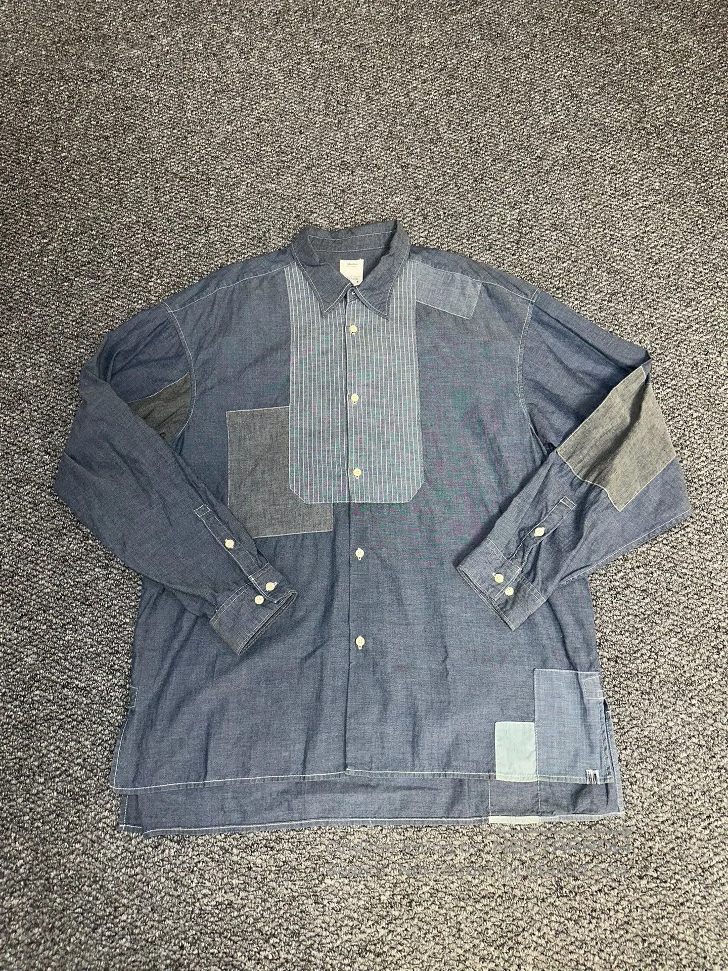 Visvim visvim Denim Patchwork Shirt. Size US XL / EU 56 / 4 - 1 Thumbnail
