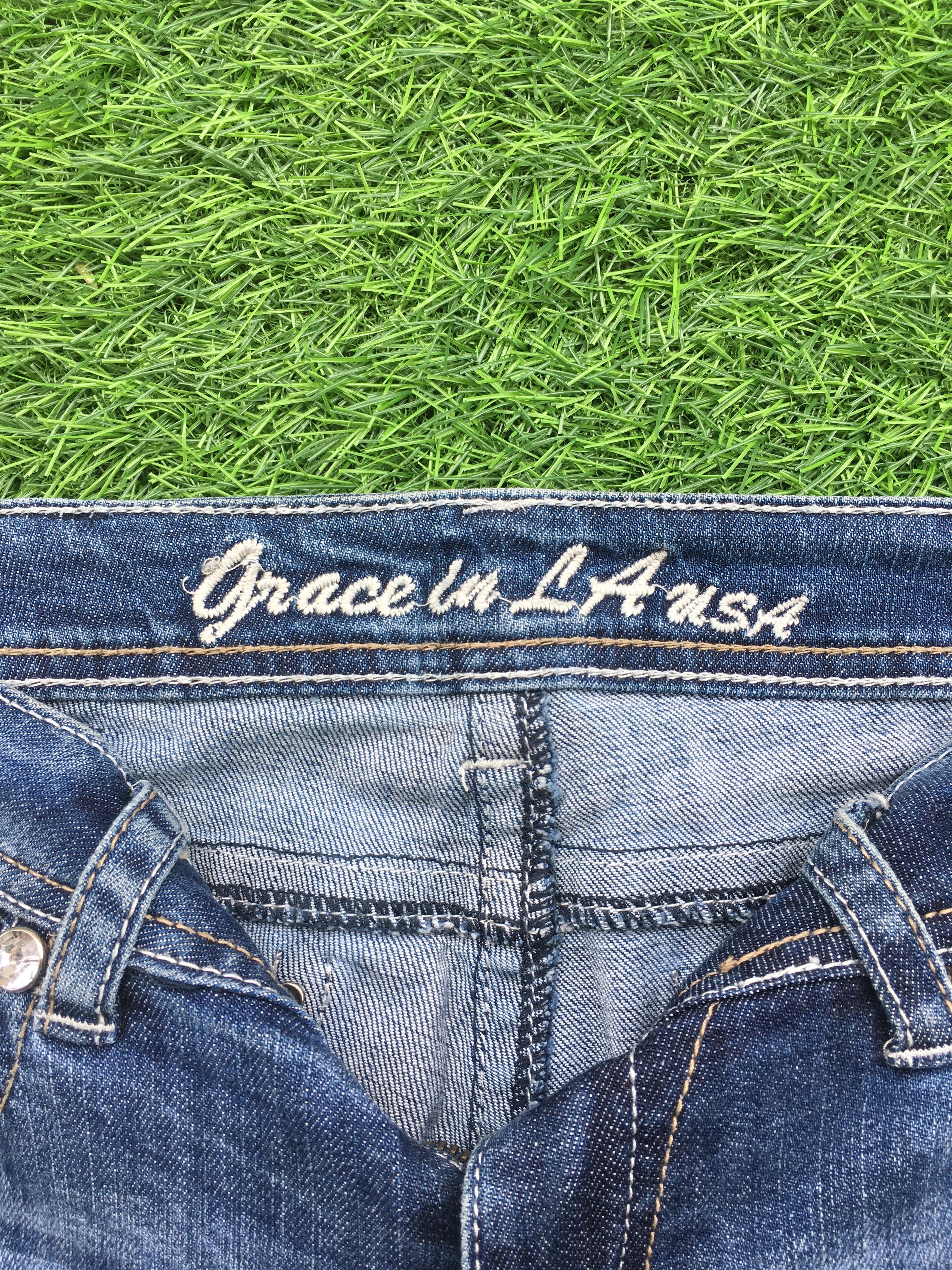 Grace in LA × Jean low-rise embellished embroidered signature boot jeans D-976 Size 26" / US 2 / IT 38 - 10 Thumbnail