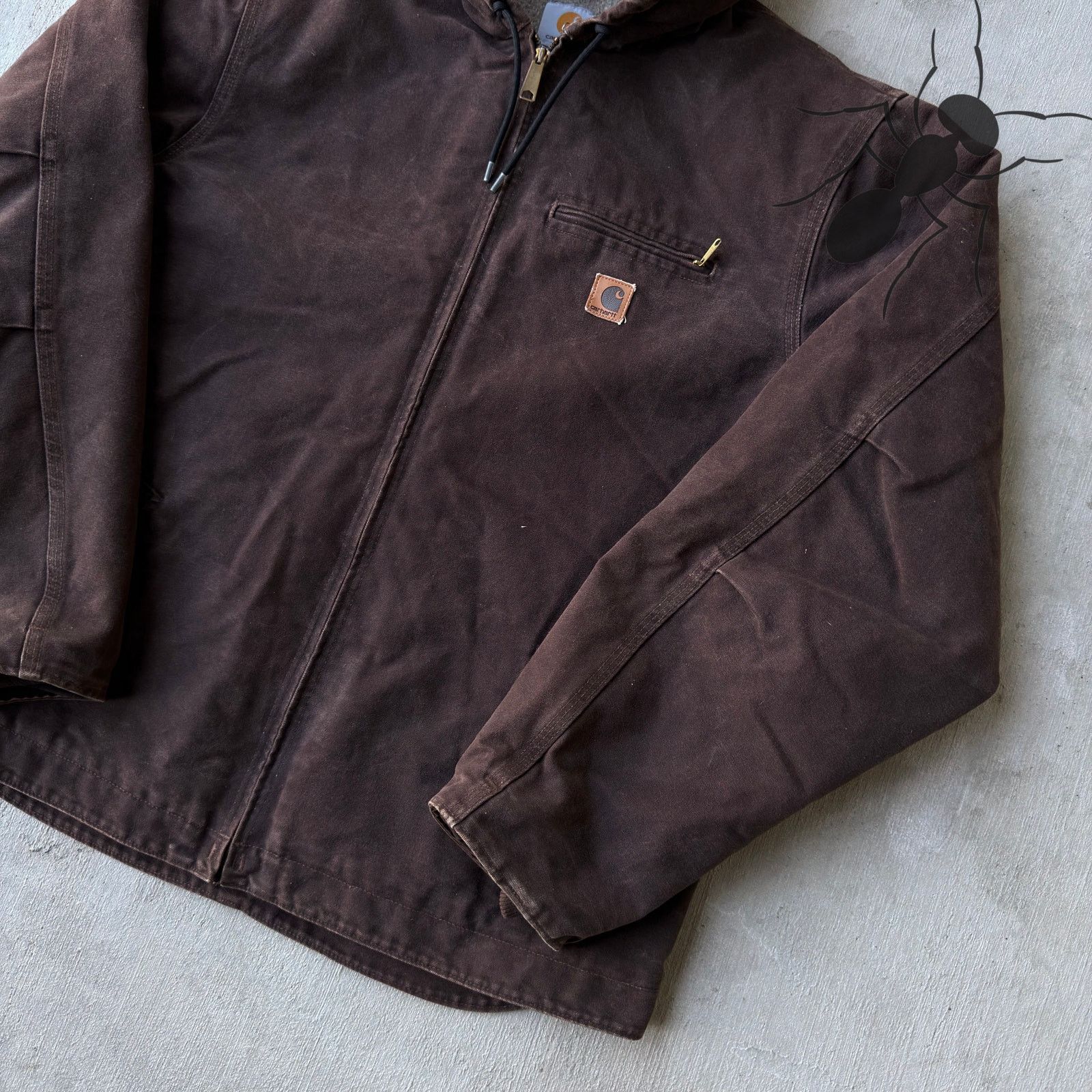 Carhartt × Vintage Carhartt J141 DKB brown Sierra hooded work wear jacket Size US XL / EU 56 / 4 - 4 Thumbnail
