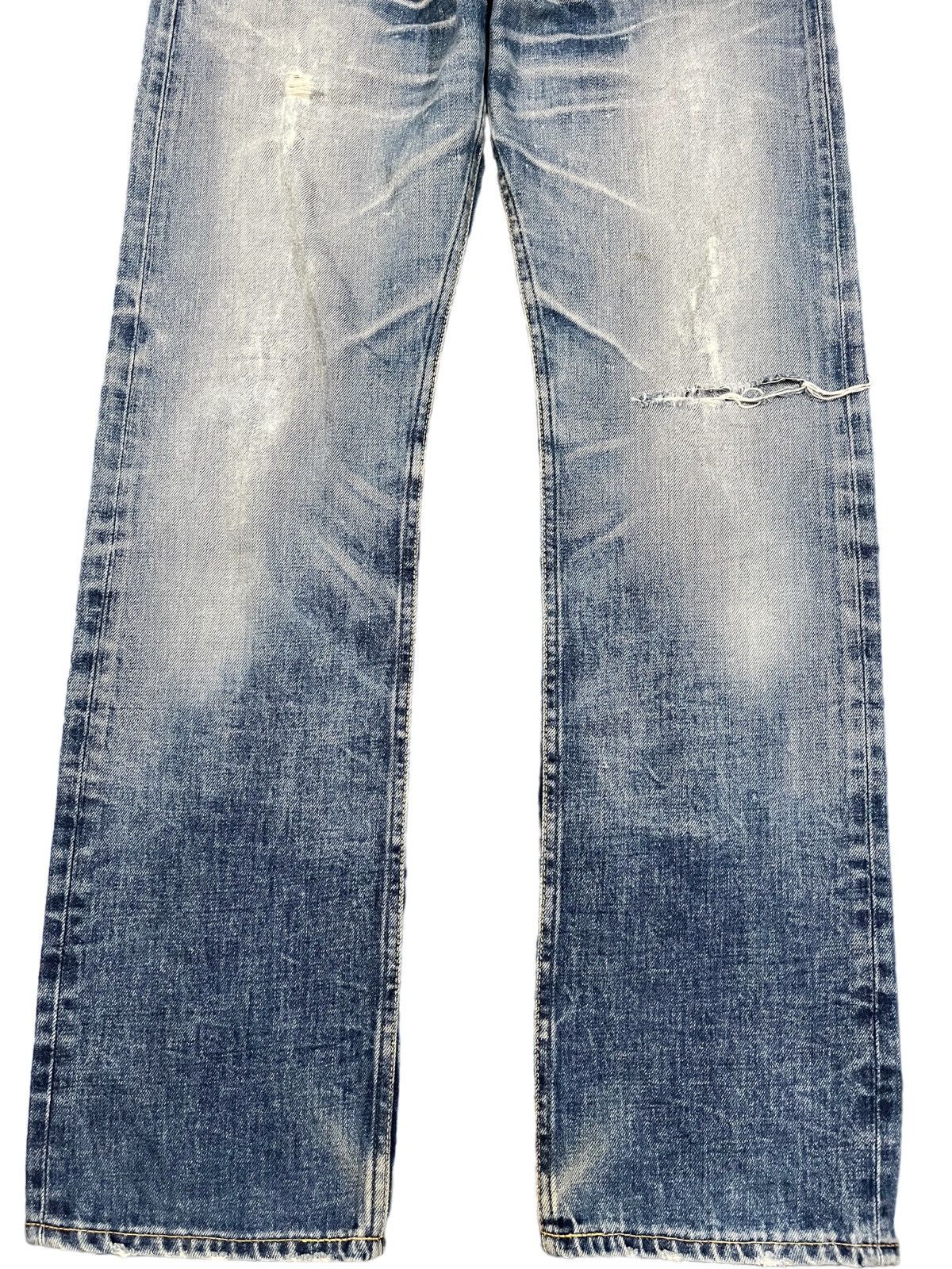 Japanese Brand × Kaihara Denim × Yasuyuki Ishii Vintage Back Number Made in NIPPON Whiskers Distressed Denim Size US 32 / EU 48 - 3 Thumbnail