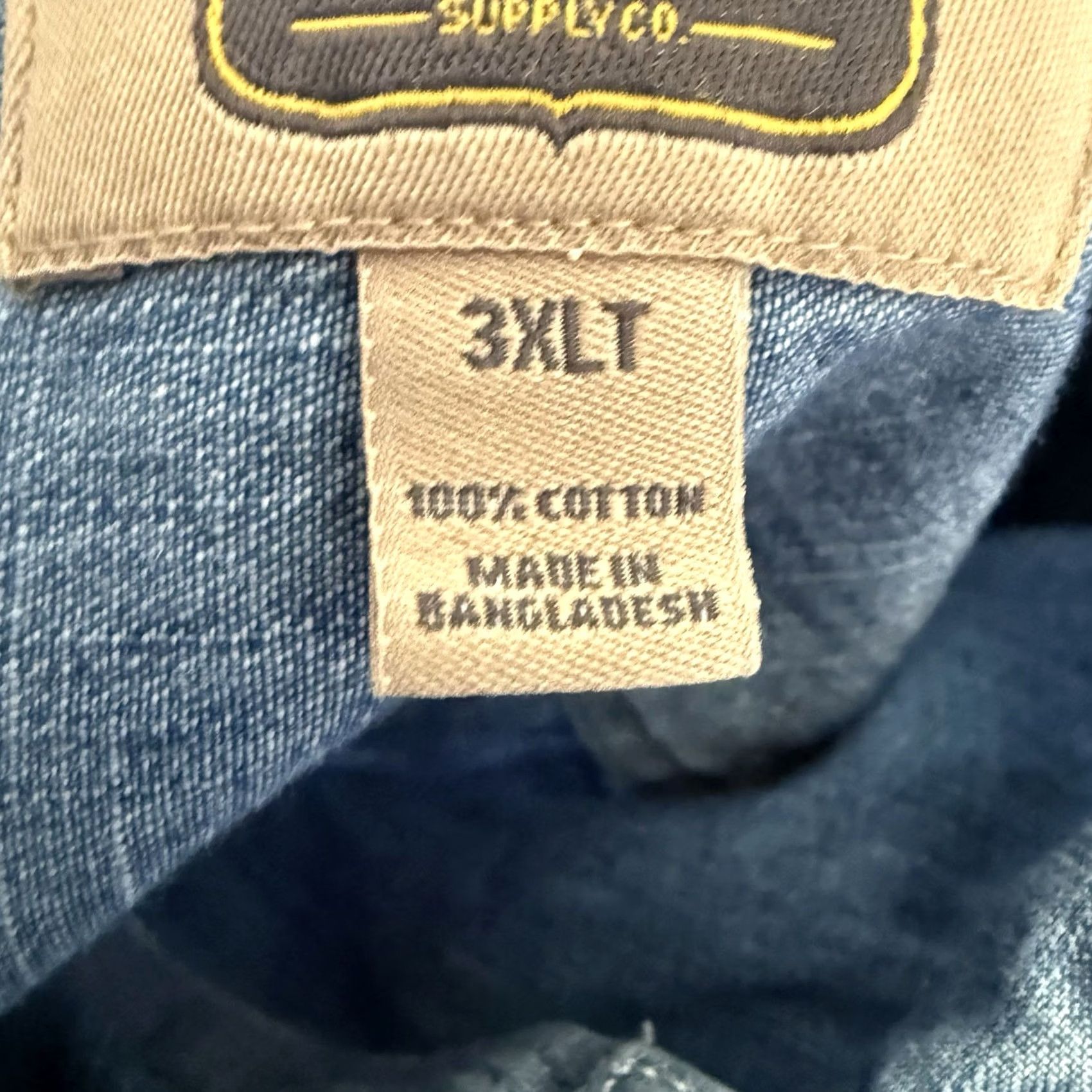 Vintage The Foundry Shirt Mens 3XLT Blue 100% Cotton Chambray Pockets Button-Up Casual Classic Outdoor Designer Size US XXL / EU 58 / 5 - 6 Thumbnail