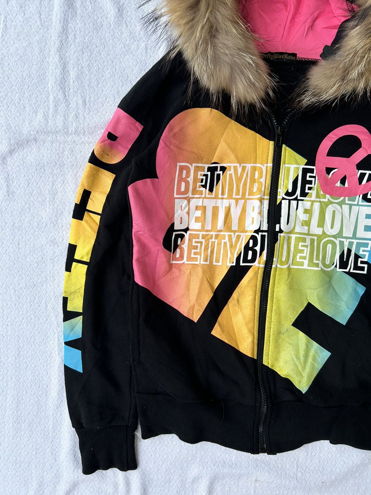 Other 💸BINDINGOFFER💸 Betty blue love fur hoodie poem style Ifsix Size US S / EU 44-46 / 1 - 5 Thumbnail