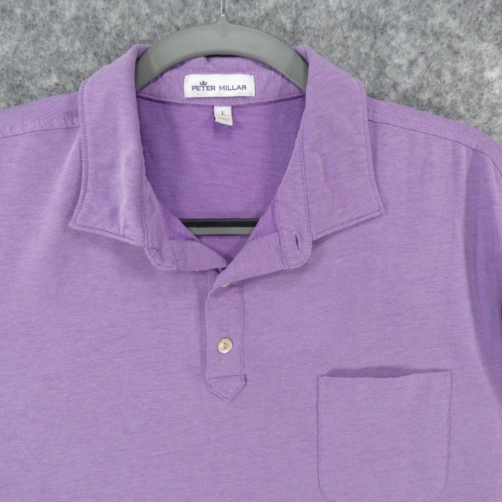 Peter Millar Peter Millar Polo Mens Large Purple Lightweight Stretch Golf Shirt Size US L / EU 52-54 / 3 - 2 Thumbnail