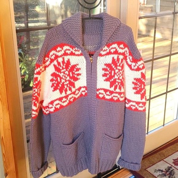 Vintage Vintage Unique Aztek 100% Wool Full Zip Collared Sz XL Cardi Size US XL / EU 56 / 4 - 1 Thumbnail