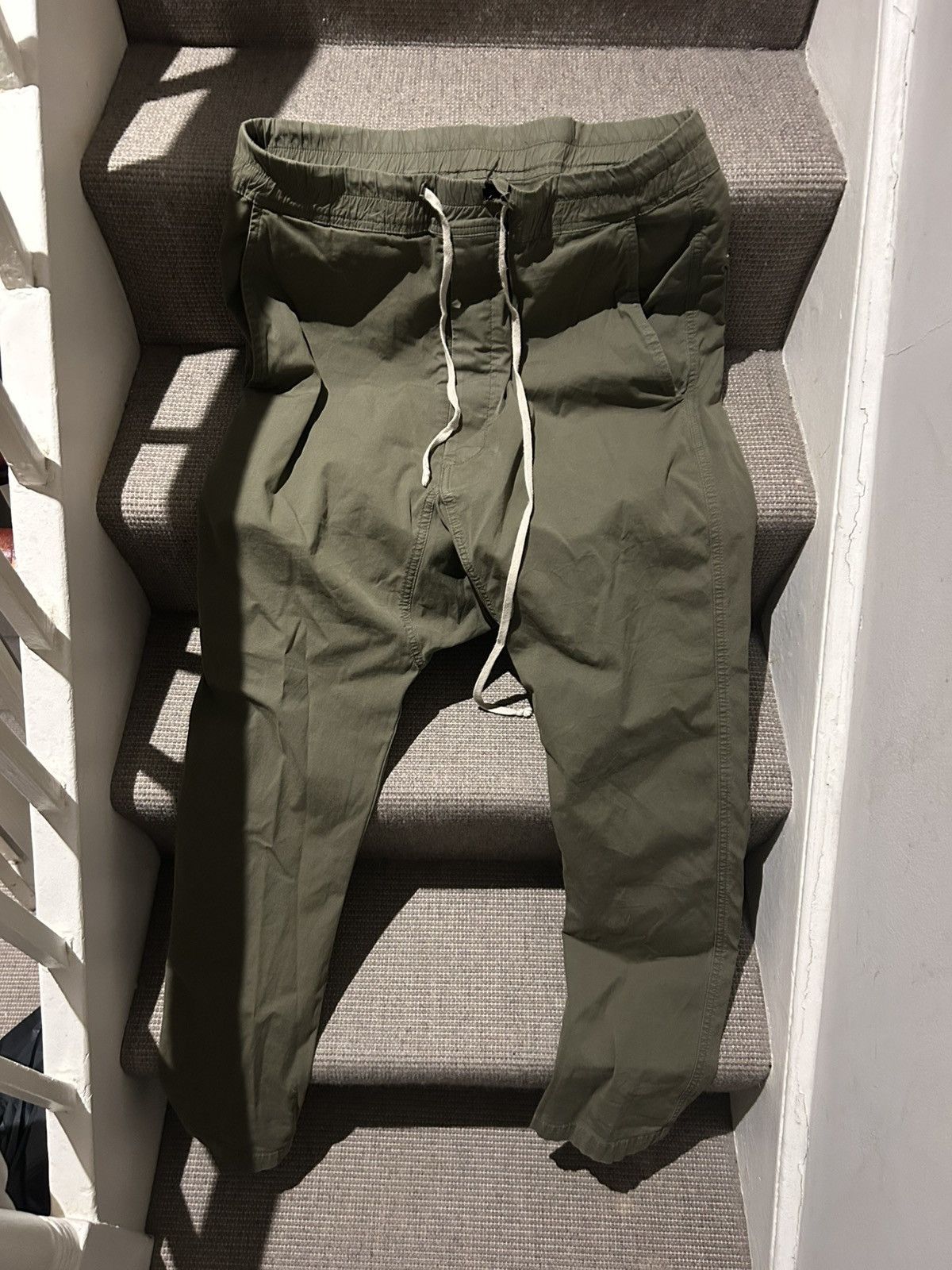 Rick Owens Drkshdw Rick Owens Army Green Cargo Pants Size US 32 / EU 48 - 2 Thumbnail
