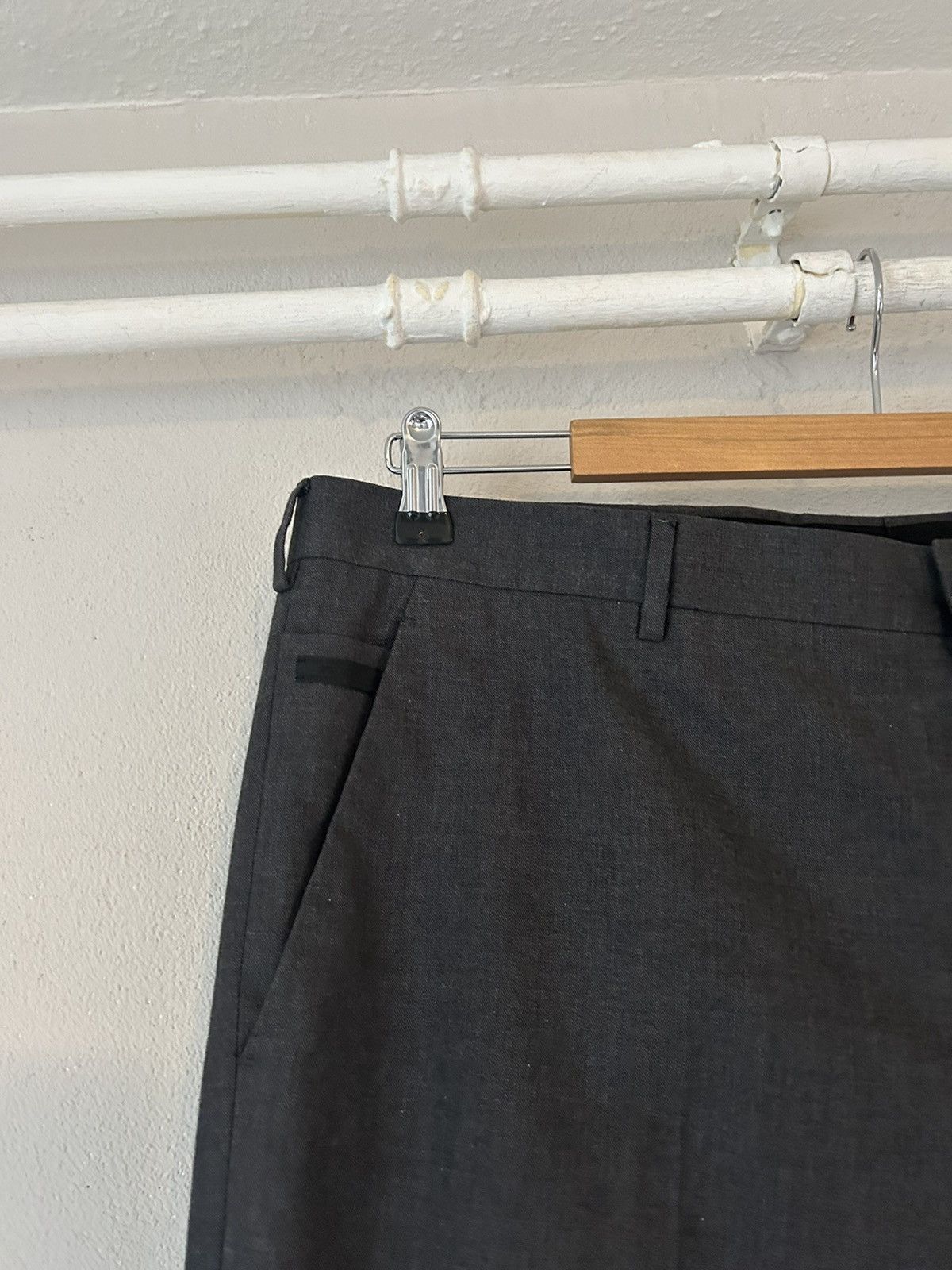 Prada Grey Cotton Pants Size US 38 / EU 54 - 3 Thumbnail