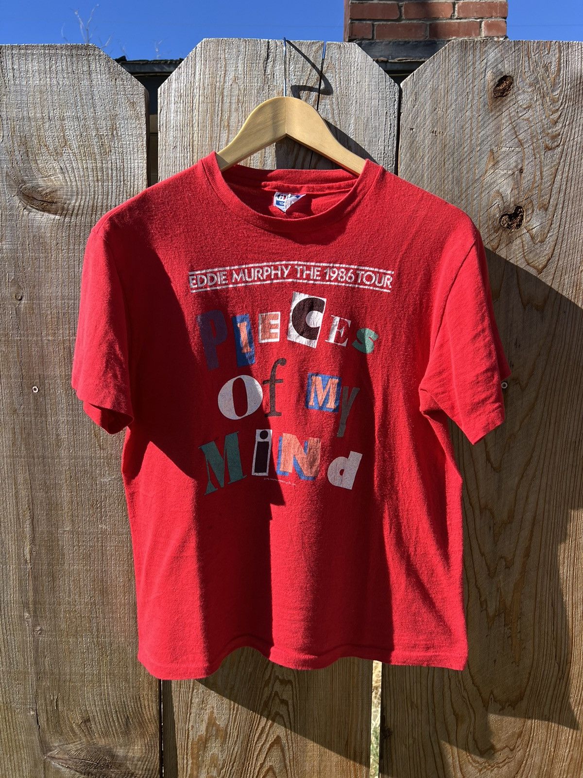 Hanes × Vintage Vintage 1986 Eddie Murphy Pieces Of My Mind Tour T Shirt Size US M / EU 48-50 / 2 - 1 Thumbnail