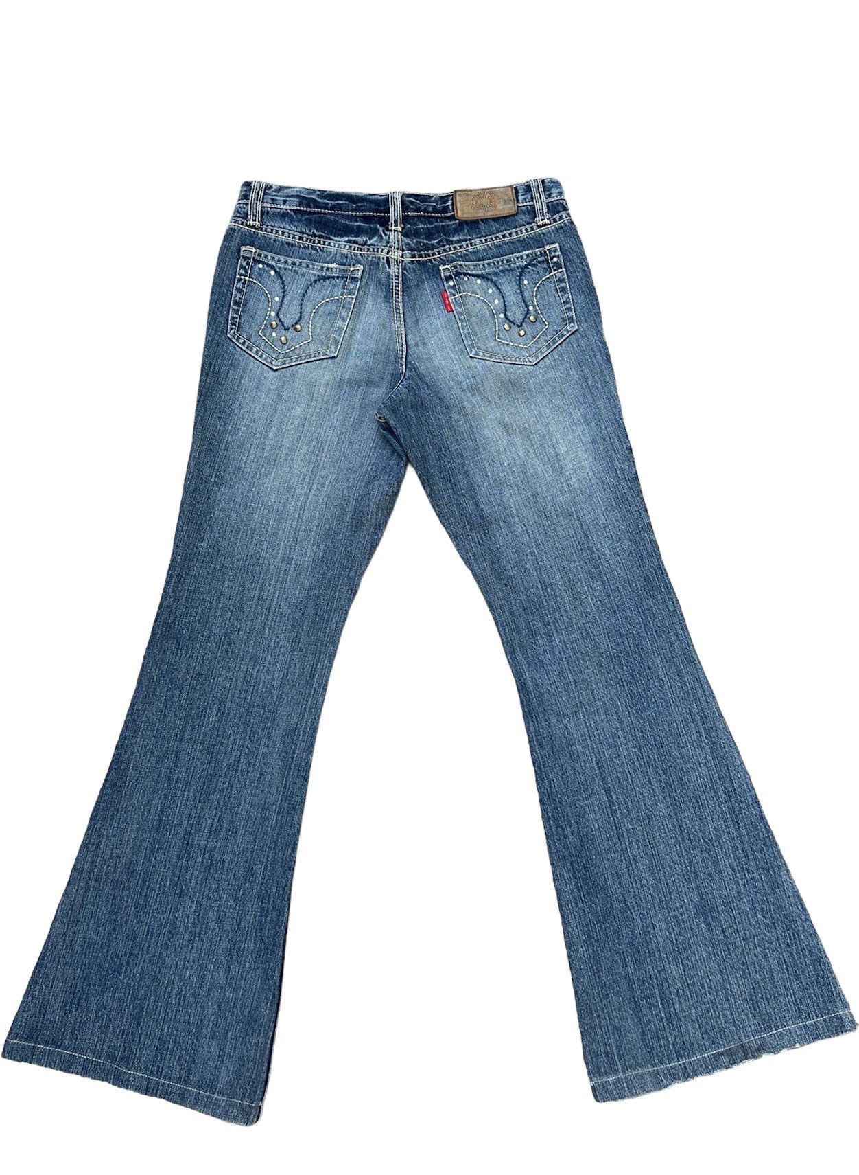 Tornado Mart Vintage Tornado Mart Japan Beaded Denim Super Flare Jeans Size US 30 / EU 46 - 2 Thumbnail