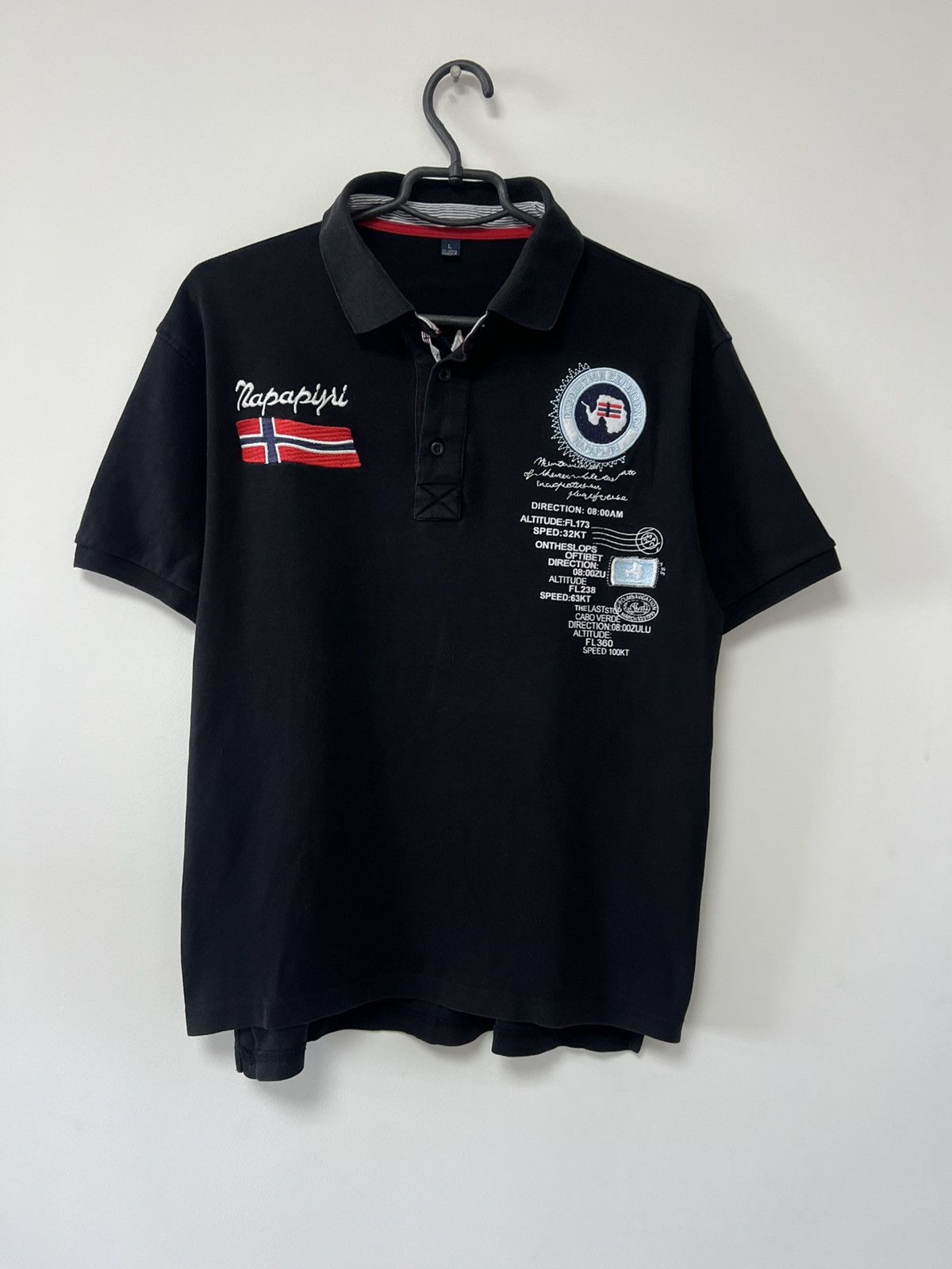 Napapijri Napapijri 1987 Black Polo Shirt Shirt Sleeve Black Rare sz L Size US L / EU 52-54 / 3 - 15 Thumbnail