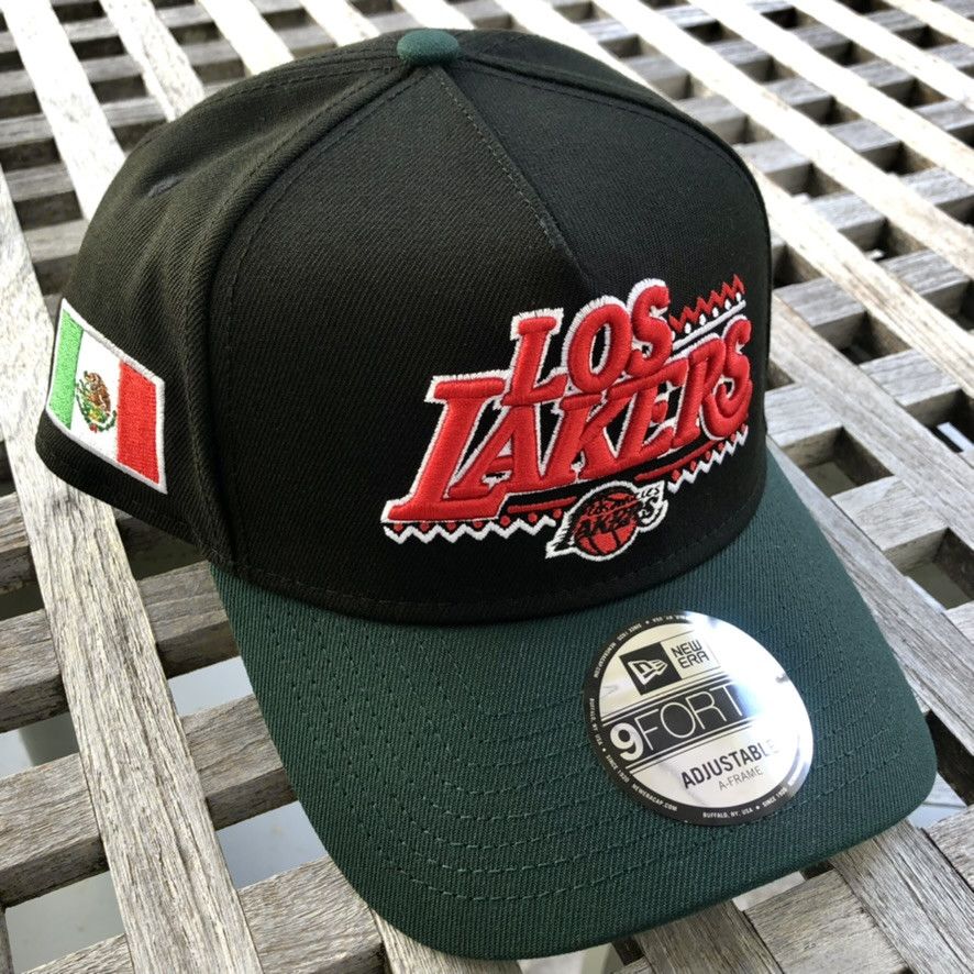 New Era LA Los Lakers Mexican Flag Patch A Frame Snapback Hat Size ONE SIZE - 1 Thumbnail