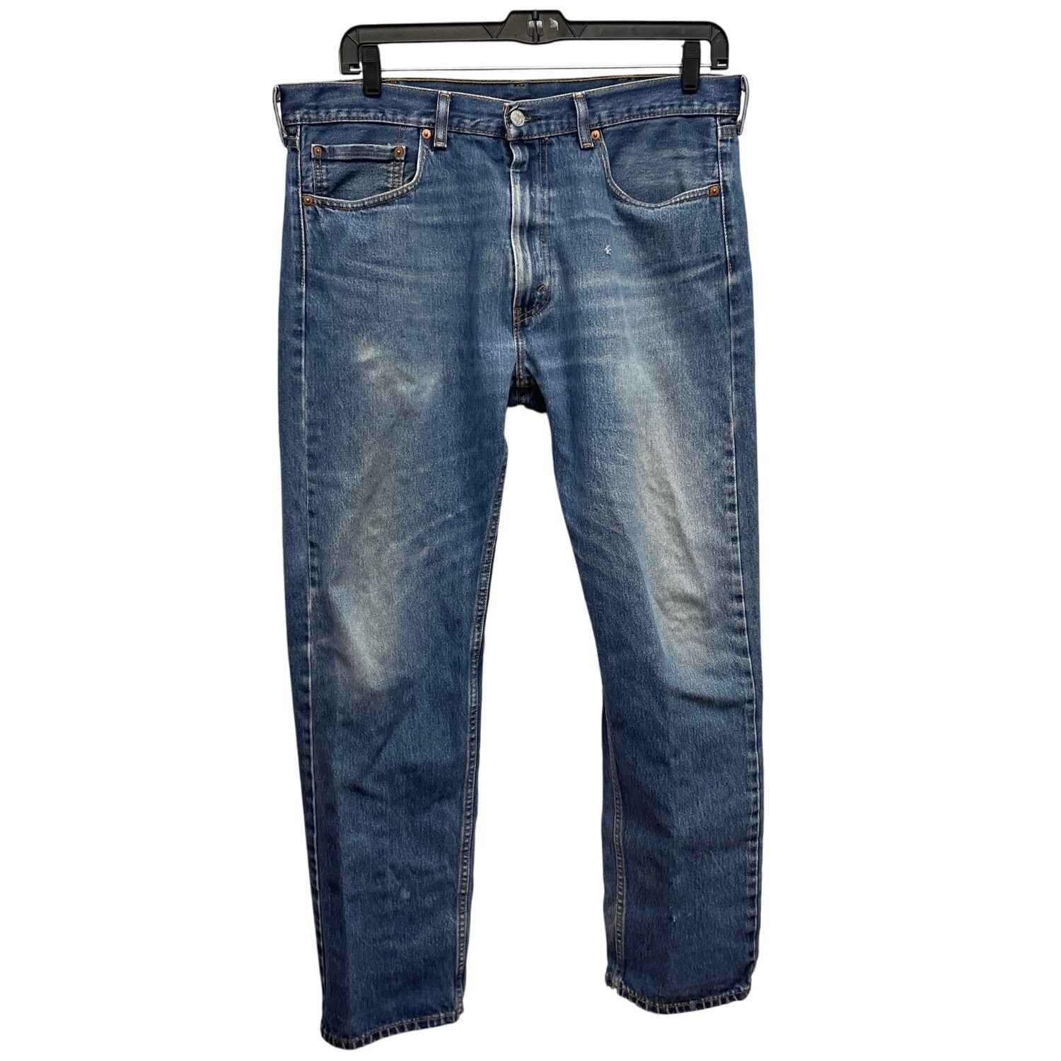 Levi's Levis 505 Mens 38W 34L Distressed Classic Fit Denim Jeans Size US 38 / EU 54 - 1 Thumbnail