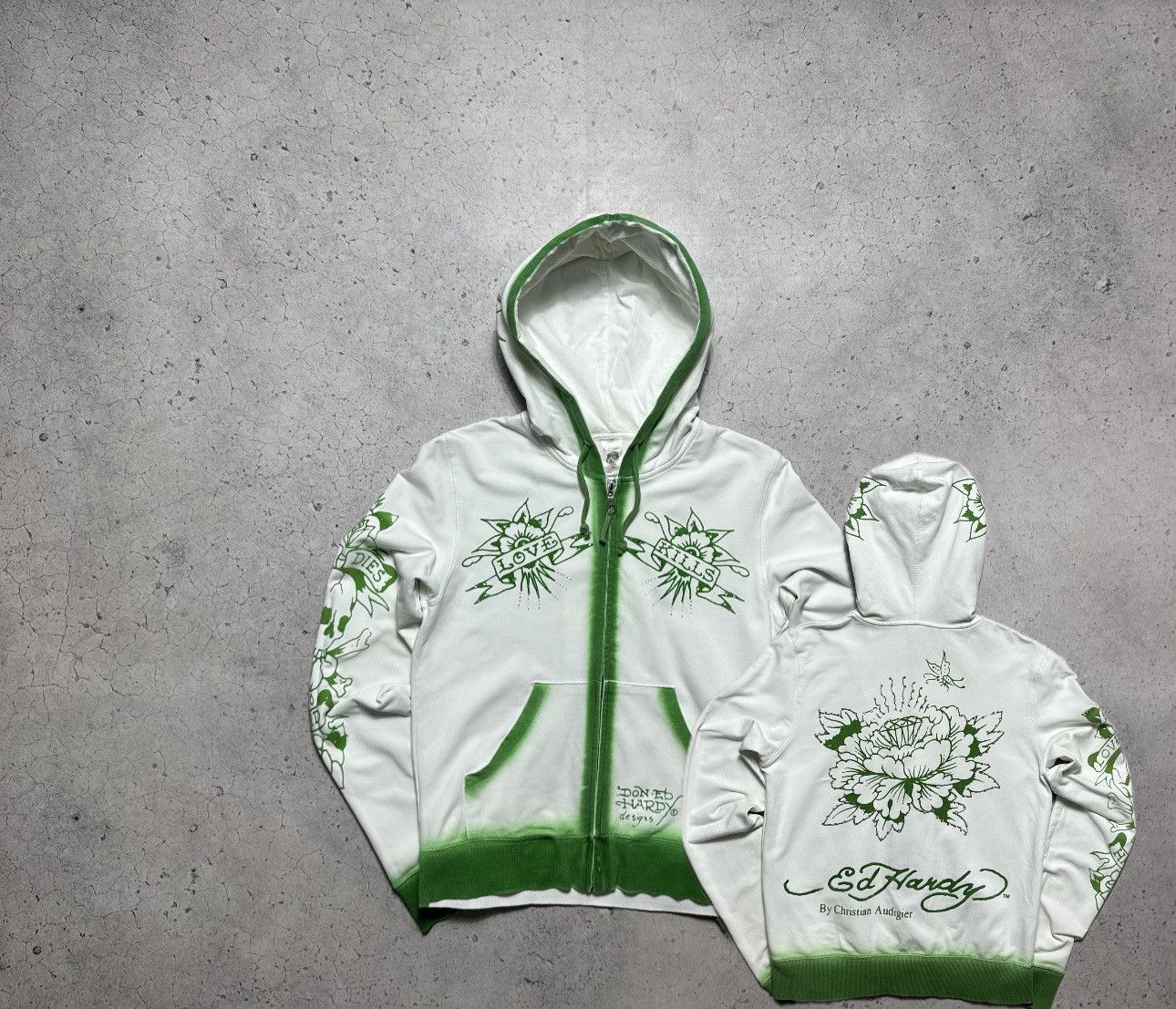 Ed Hardy Ed Hardy by Christian Audigier Full Zip Hoodie Women’s Size M / US 6-8 / IT 42-44 - 1 Thumbnail