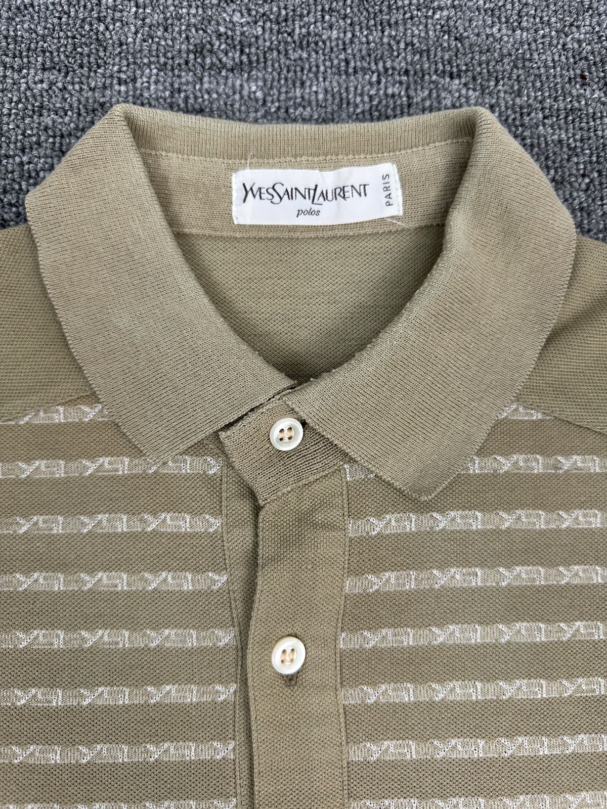 Yves Saint Laurent Rare🔥 Vintage YSL Collar Shirt All Over Print Size US M / EU 48-50 / 2 - 3 Thumbnail
