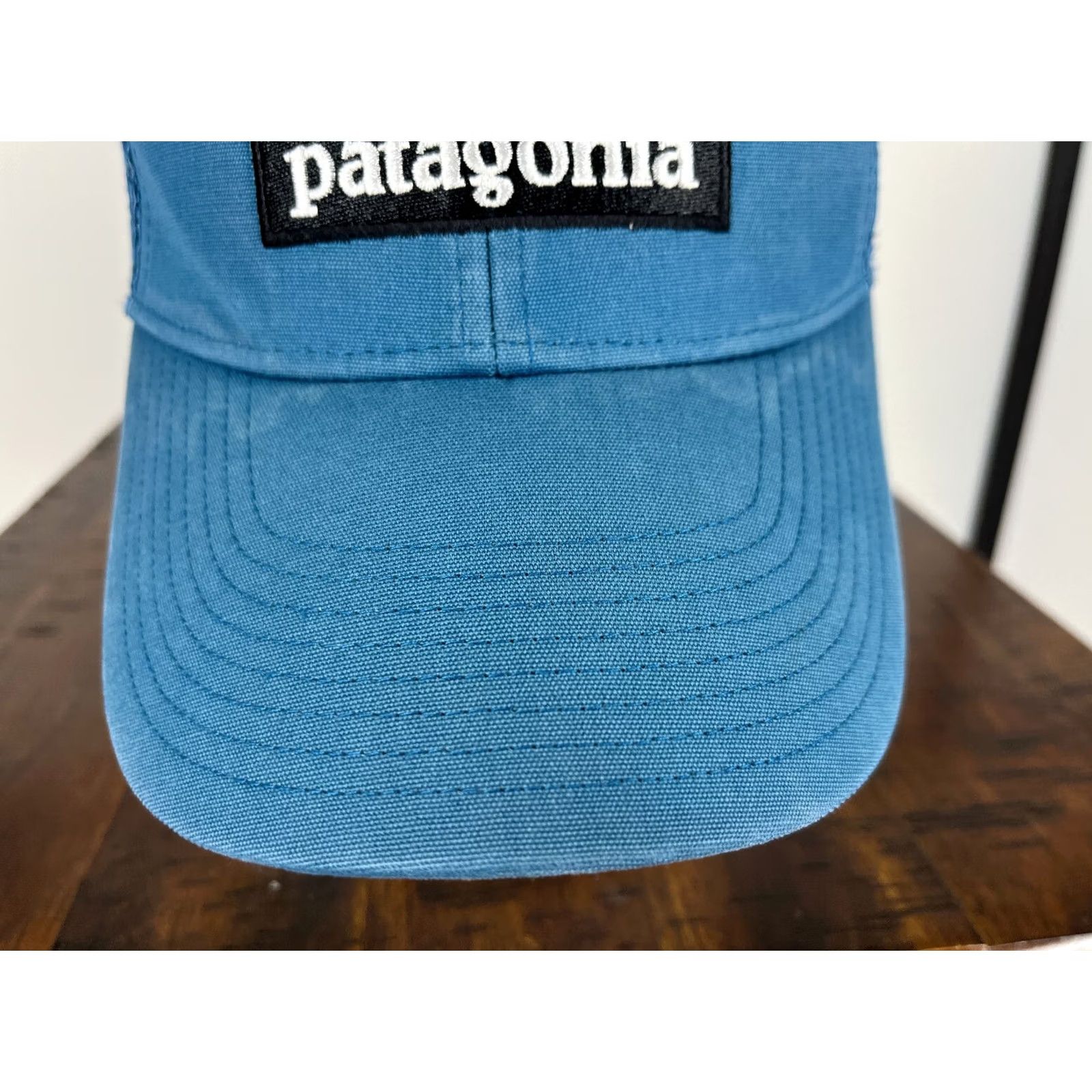 Patagonia Patagonia Hat Cap Snap Back Adult One Size Blue Twill Trucker Embroider Peaks Fitz Roy Men Snapback Hat Blue Size ONE SIZE - 3 Thumbnail