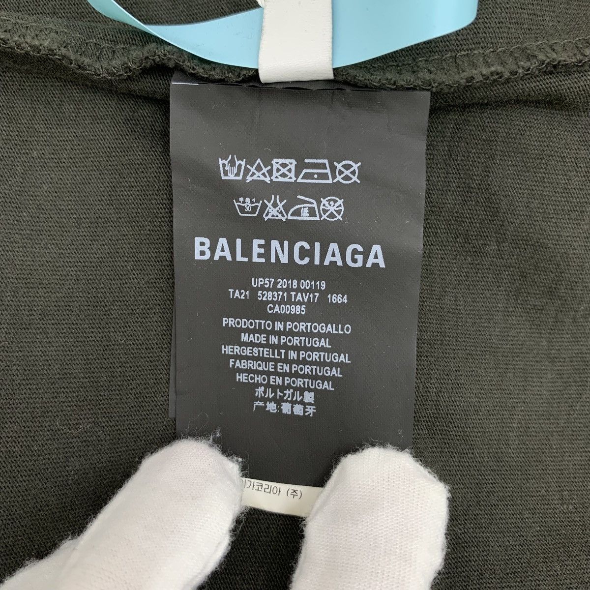 Balenciaga Balenciaga Green Pattern Print Short Sleeve T-shirt K26WX Size M / US 6-8 / IT 42-44 - 7 Thumbnail