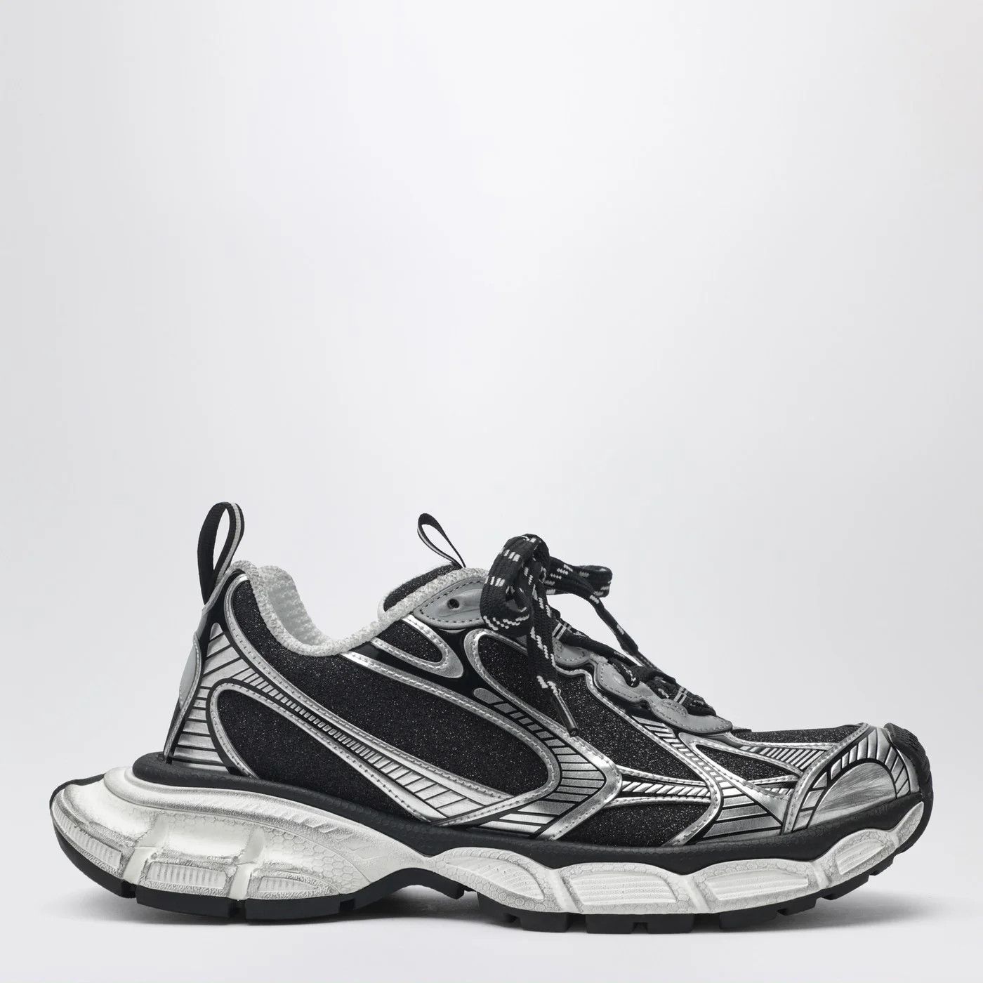 Balenciaga o1d2blof0426 3XL Sneakers in Black/Silver Size US 9 / IT 39 - 1 Thumbnail