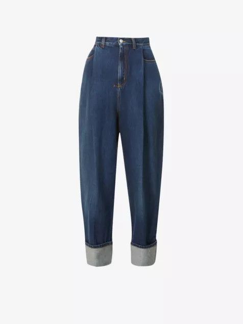 Alexander McQueen o1y0325 Denim Pant in Blue Size 28" / US 6 / IT 42 - 1 Thumbnail