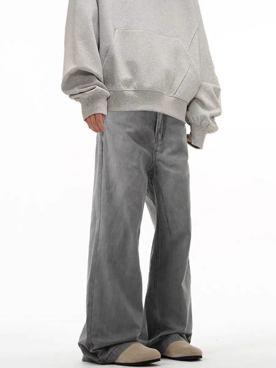 Retro street bootcut casual straight jeans