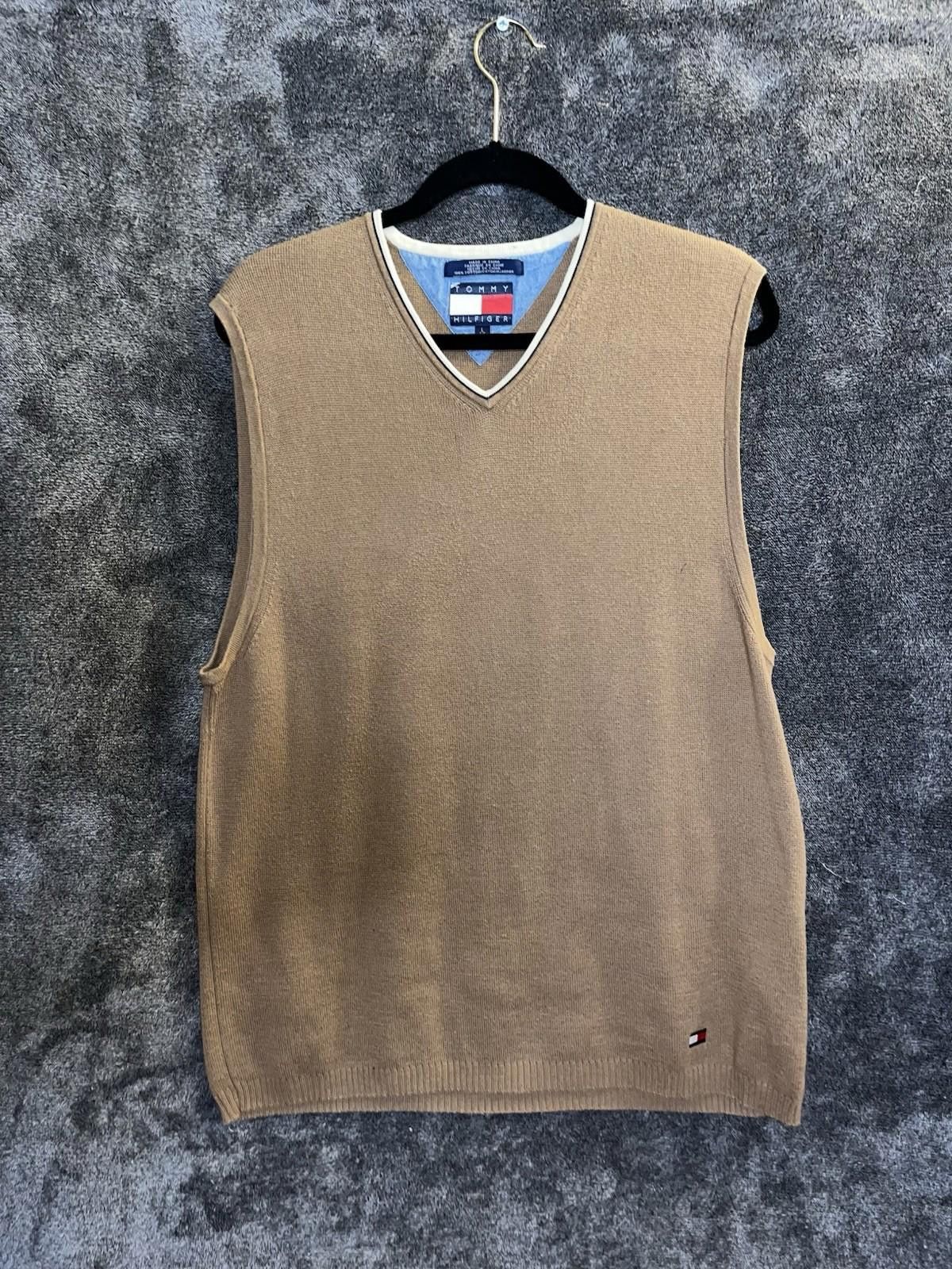 Tommy Hilfiger Tommy Hilfiger Cotton Sweater Vest V Neck Flag Logo Mens L Size US L / EU 52-54 / 3 - 6 Thumbnail