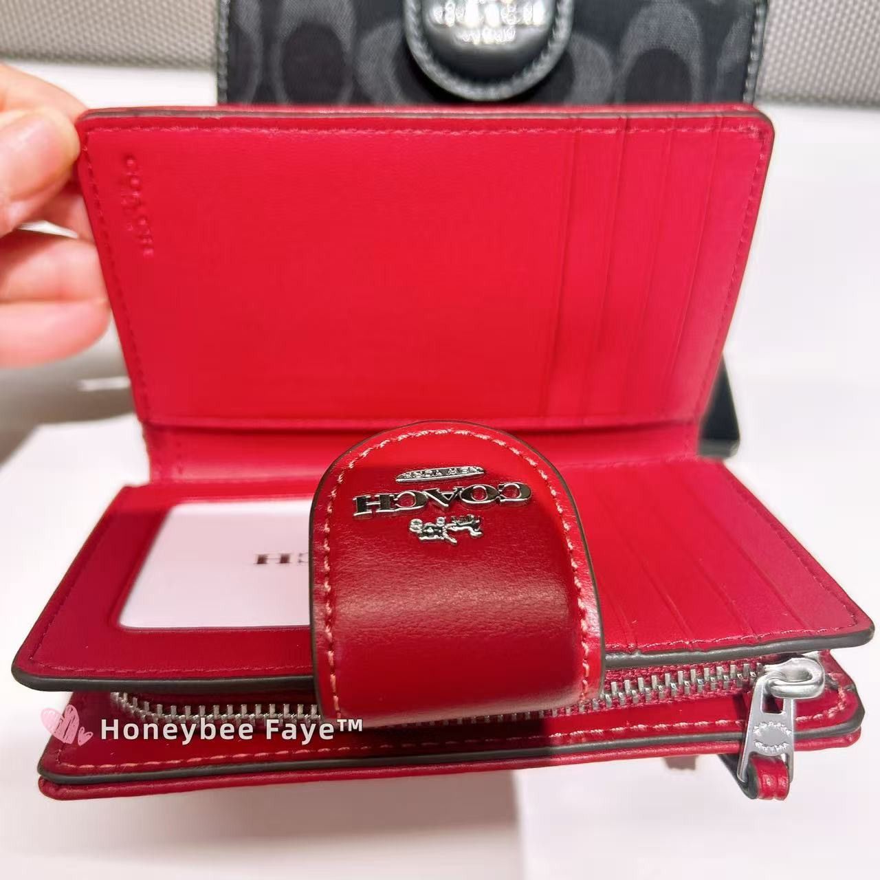 Coach Medium Corner Zip Wallet In Signature Denim CDF13 Size ONE SIZE - 4 Thumbnail
