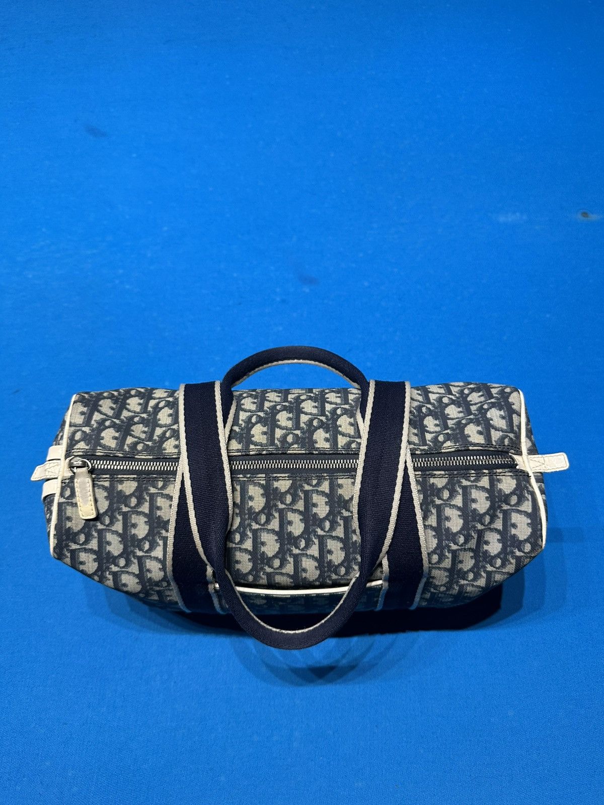 Christian Dior Monsieur × Dior × Vintage Dior Monogram Duffle Bag Blue Vintage Size ONE SIZE - 8 Thumbnail