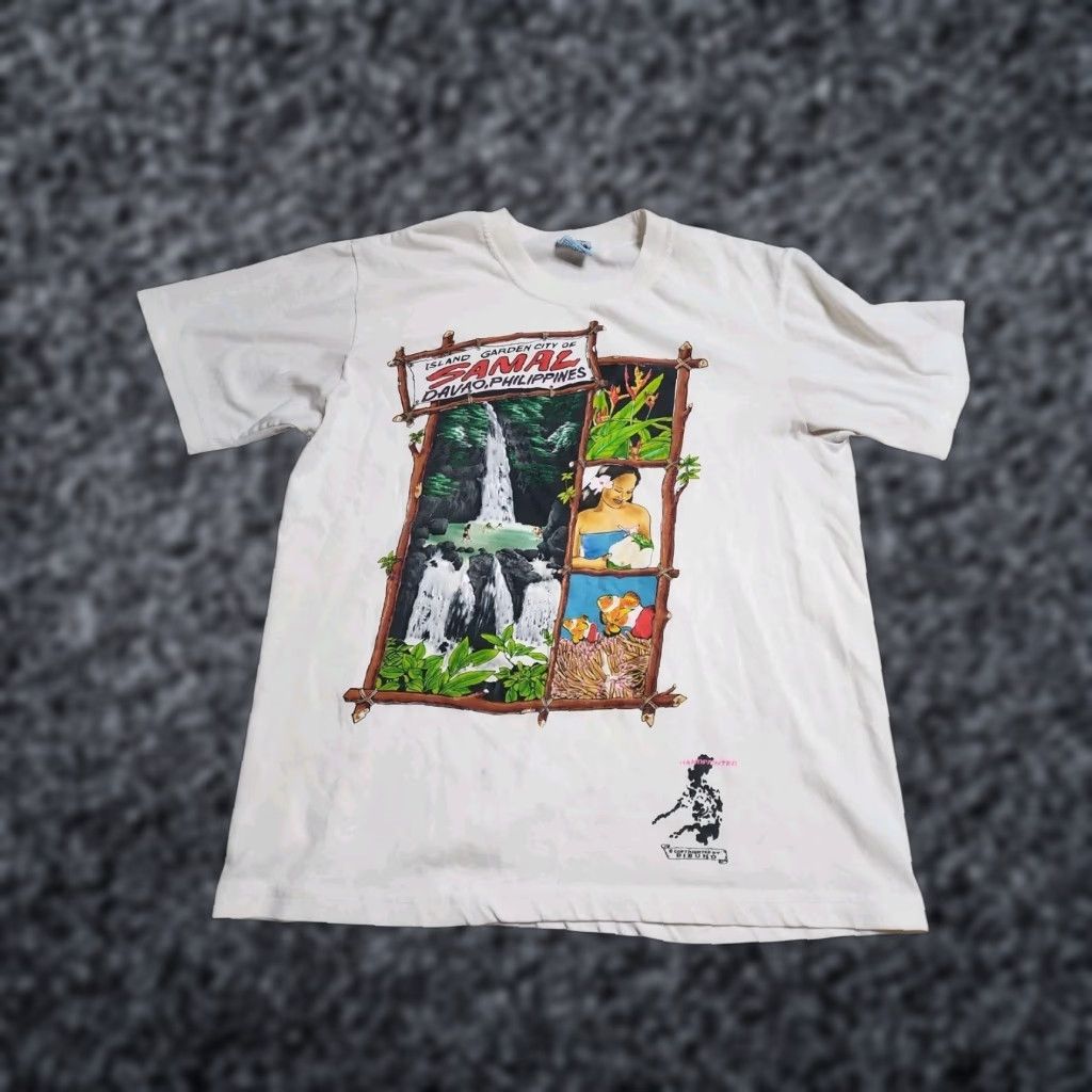 Vintage VINTAGE Dibhou Philippines Souvenir T-Shirt Short Sleeve Adult Small White 90s Travel Nature Mens Size US S / EU 44-46 / 1 - 1 Thumbnail