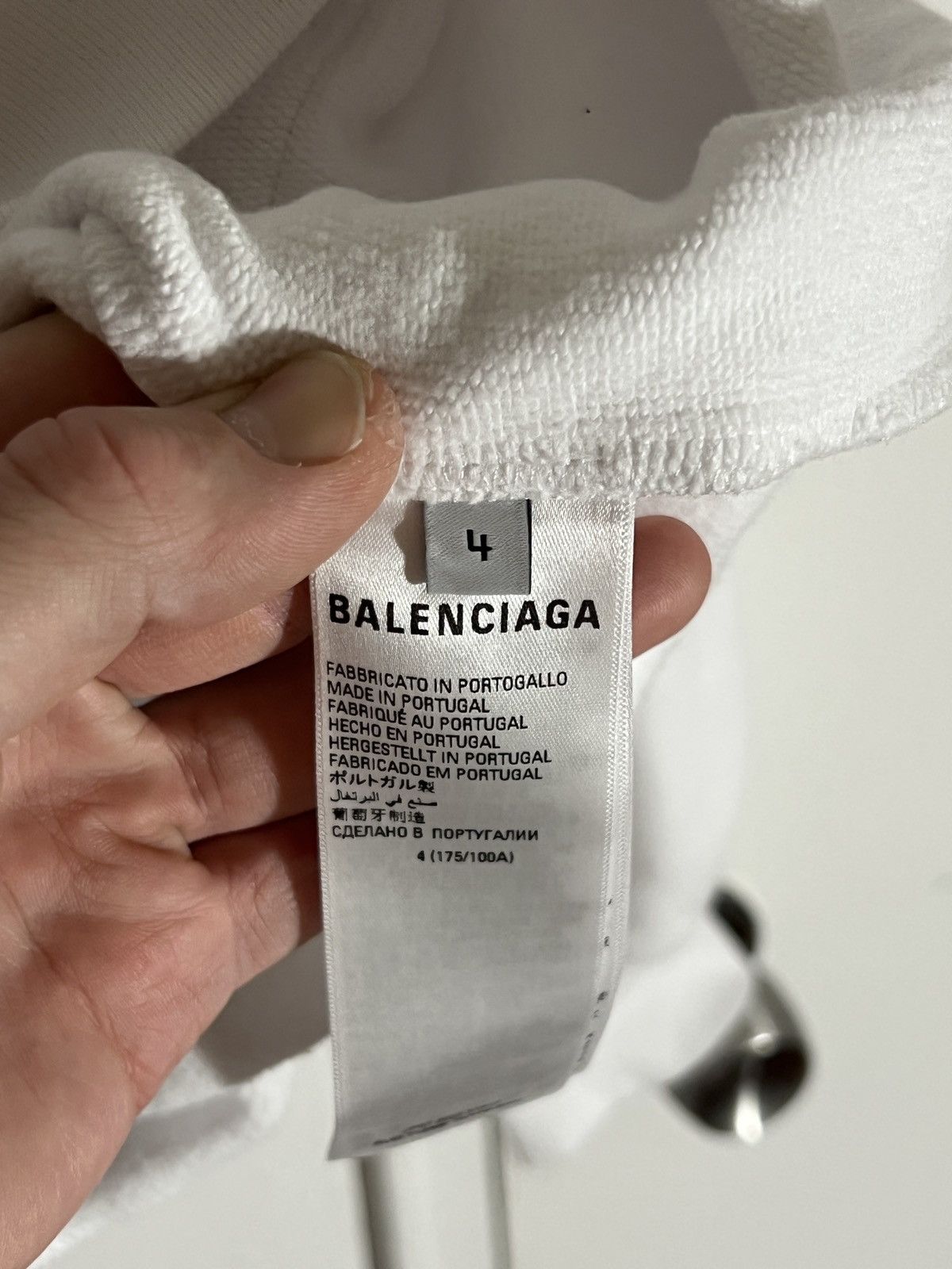 Adidas × Balenciaga Balenciaga x Adidas White Embroidered Trefoil Graphic Hoodie Size US XL / EU 56 / 4 - 8 Thumbnail