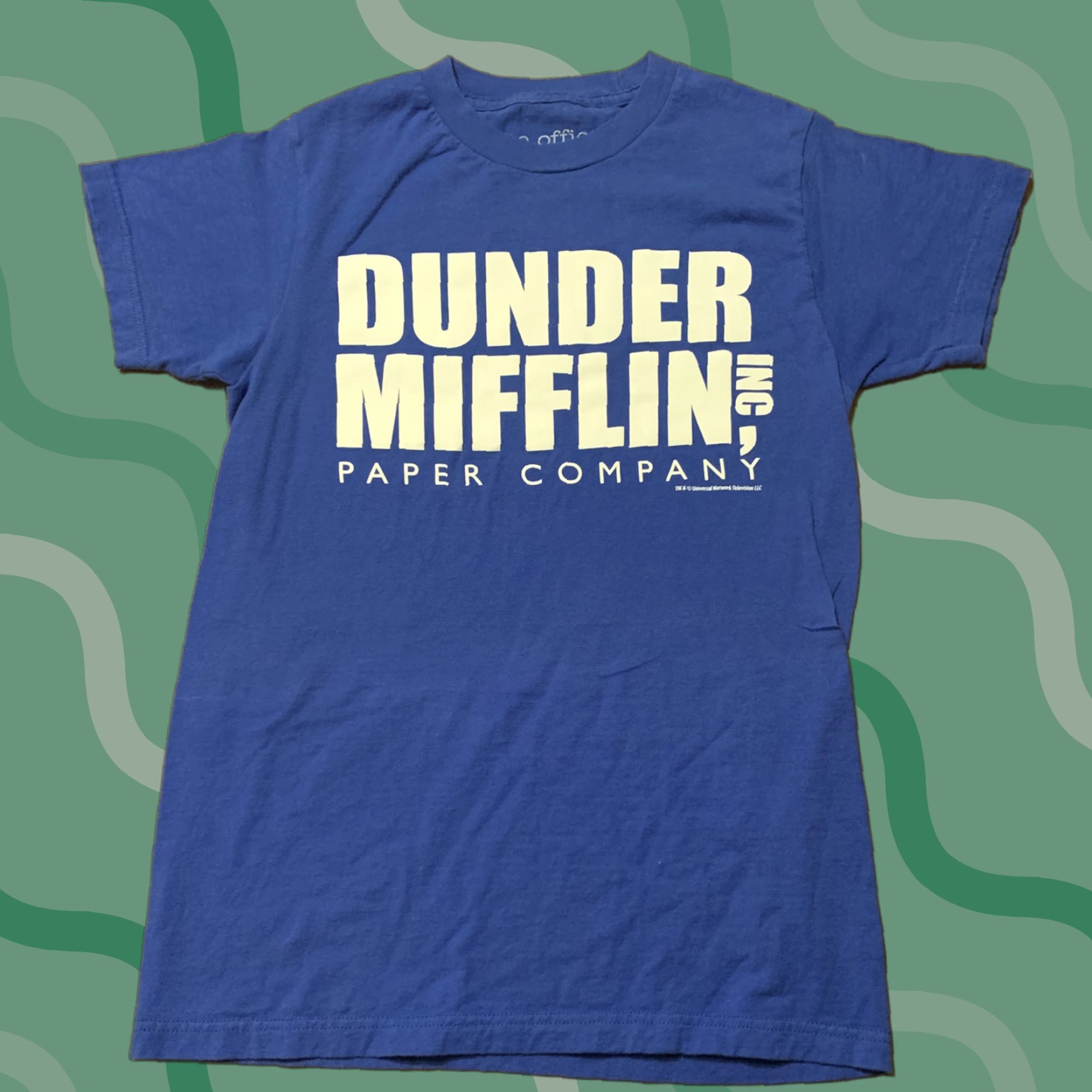 Vintage The Office Dunder Mifflin Paper Company Shirt Men Small Blue T-Shirt Short Sleeve Crew Neck Cotton Blend Mens Size US S / EU 44-46 / 1 - 1 Thumbnail