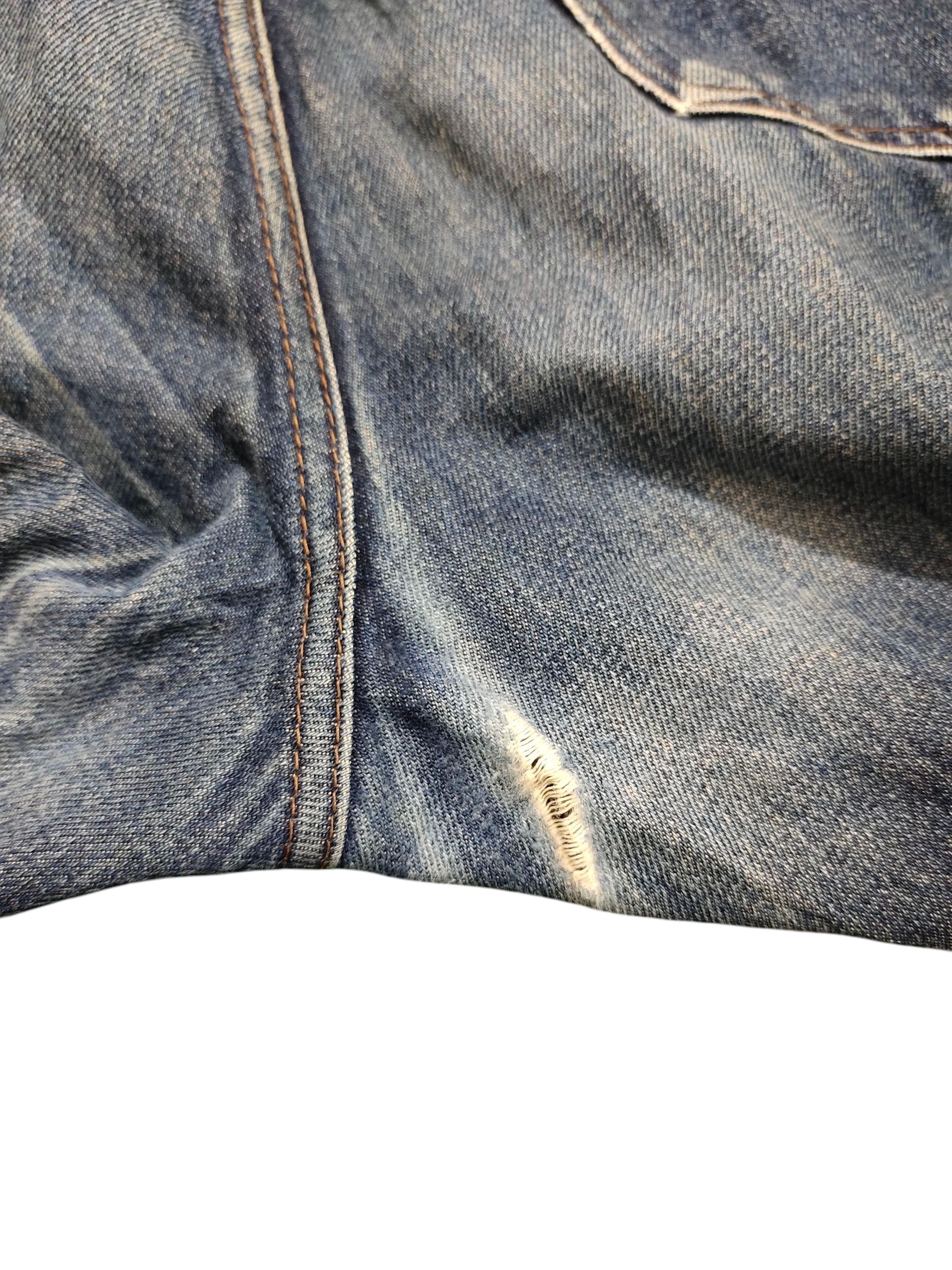 Comme des Garcons × Undercover Vintage Bobson Japan Regular Clawmark Distress Denim Jeans Size US 32 / EU 48 - 14 Thumbnail