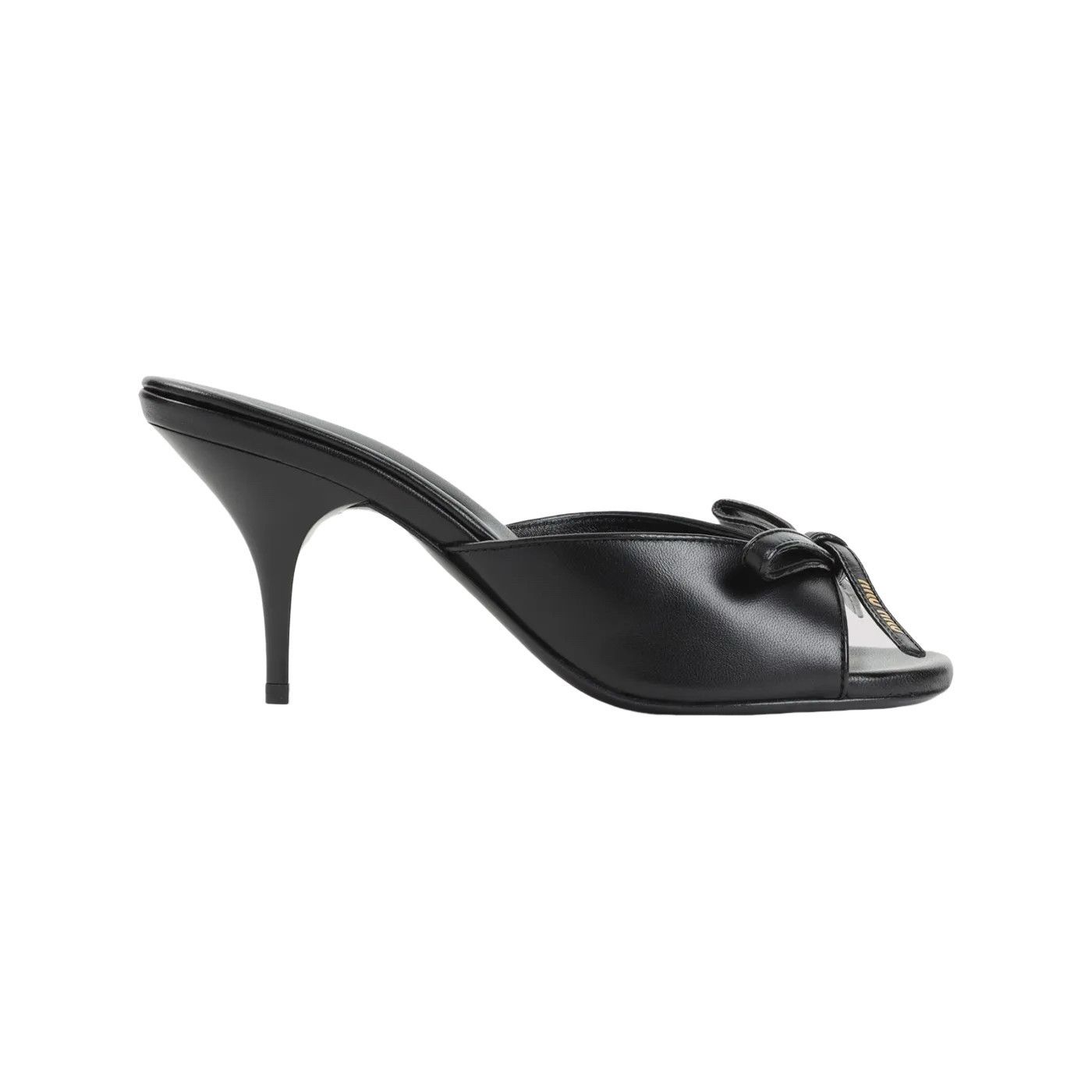 MIU MIU $1150 Black Leather Mules New And Authentic (Women's