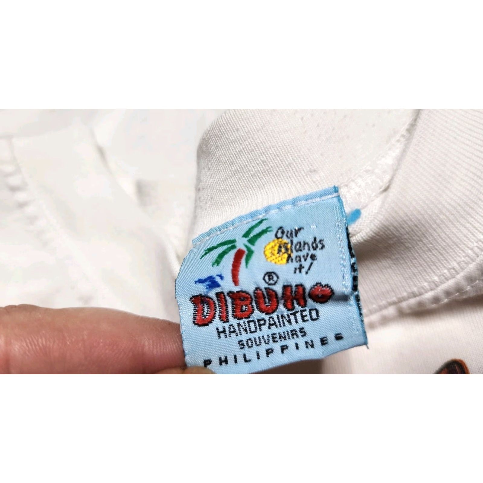 Vintage VINTAGE Dibhou Philippines Souvenir T-Shirt Short Sleeve Adult Small White 90s Travel Nature Mens Size US S / EU 44-46 / 1 - 5 Thumbnail