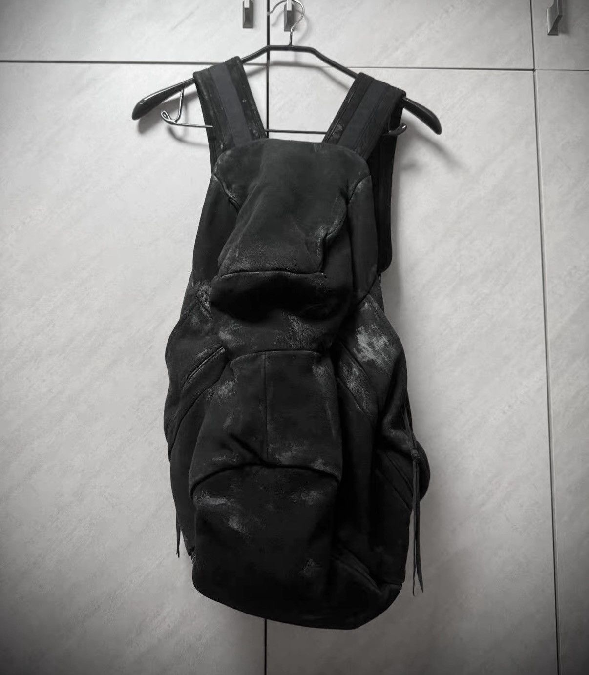 Julius JULIUS 7 ma black goat leather backpack sling body bag
